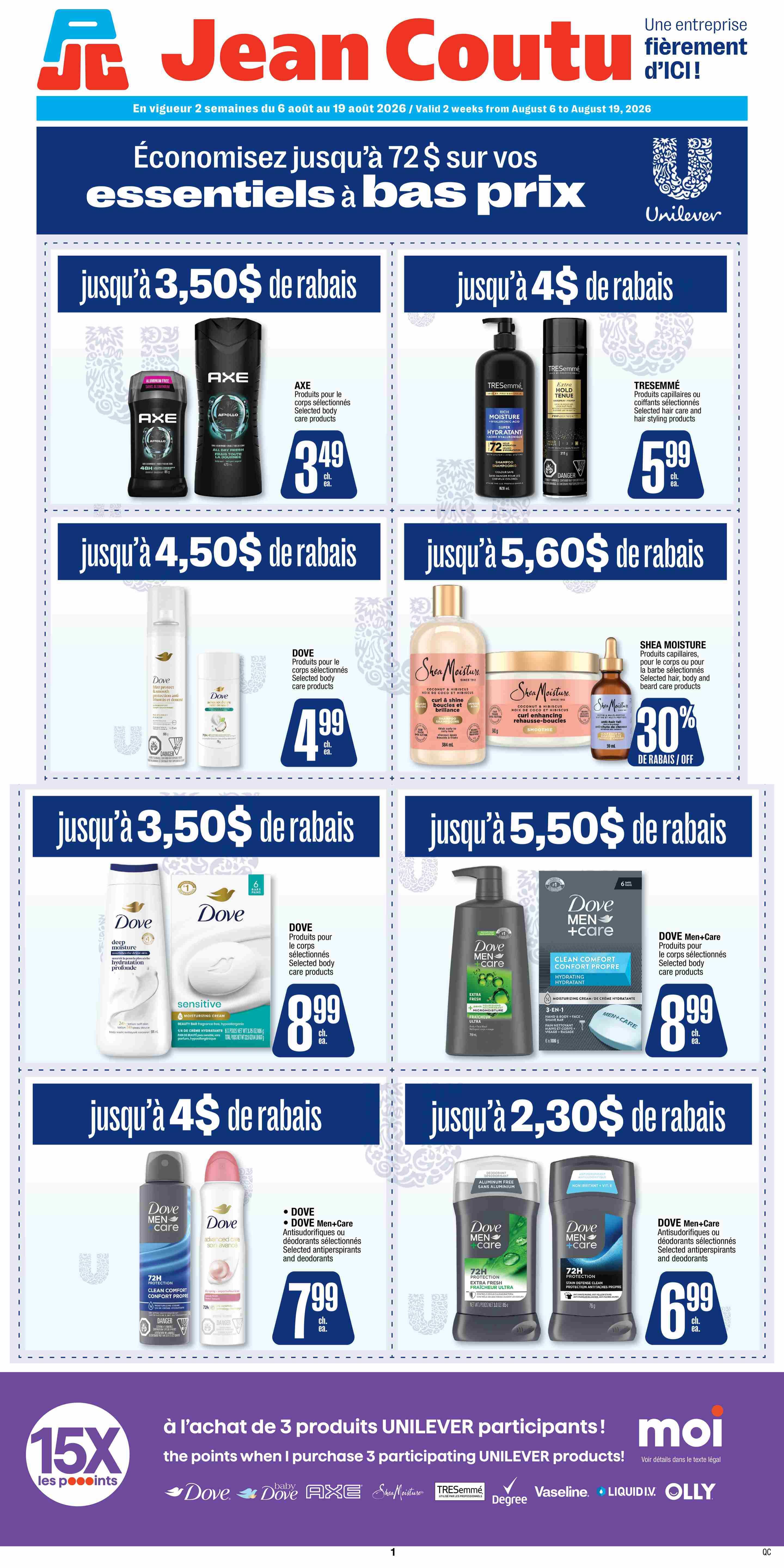 Jean Coutu Flyer August 6 to 19