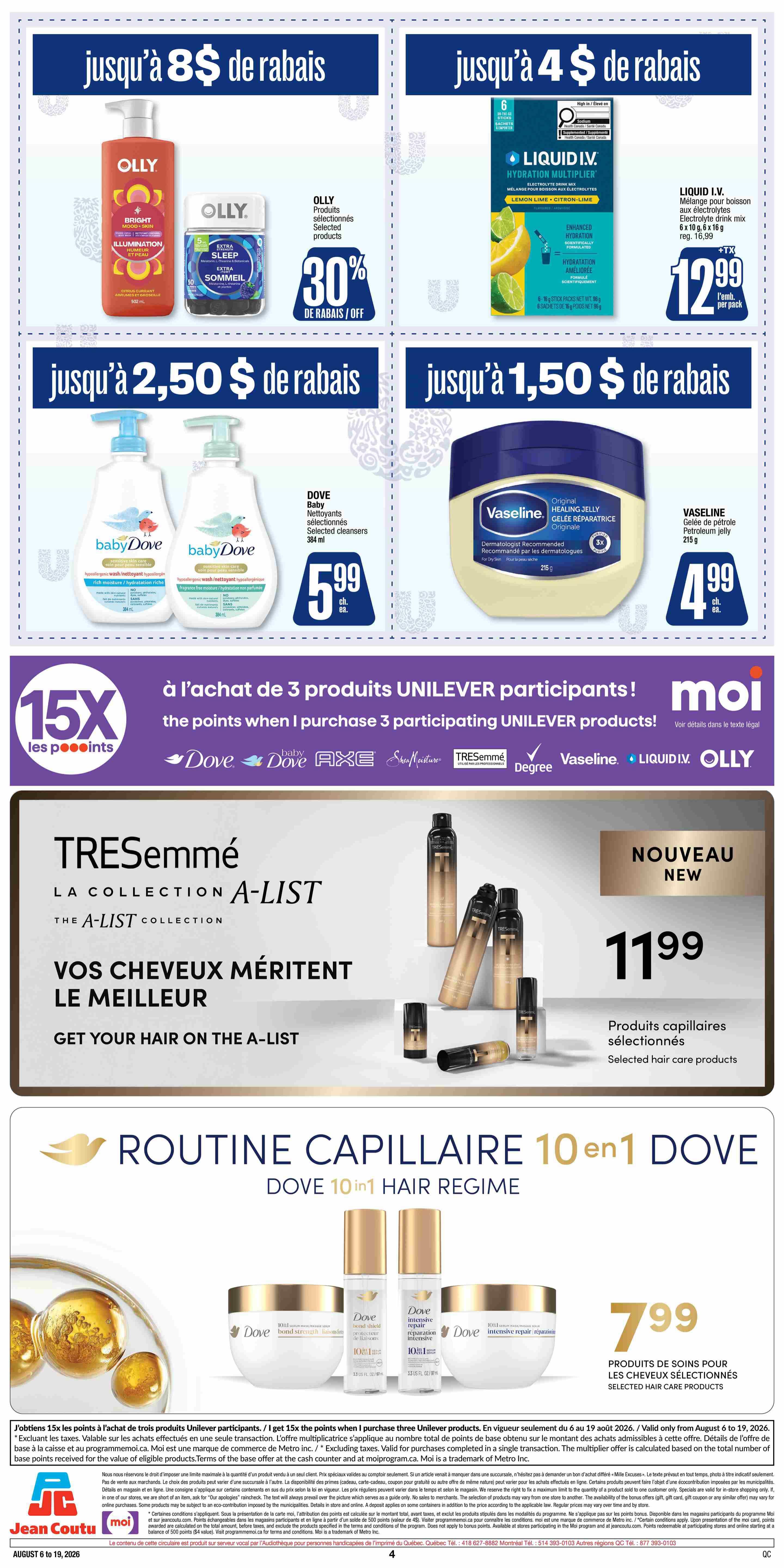 Jean Coutu Flyer August 6 to 19