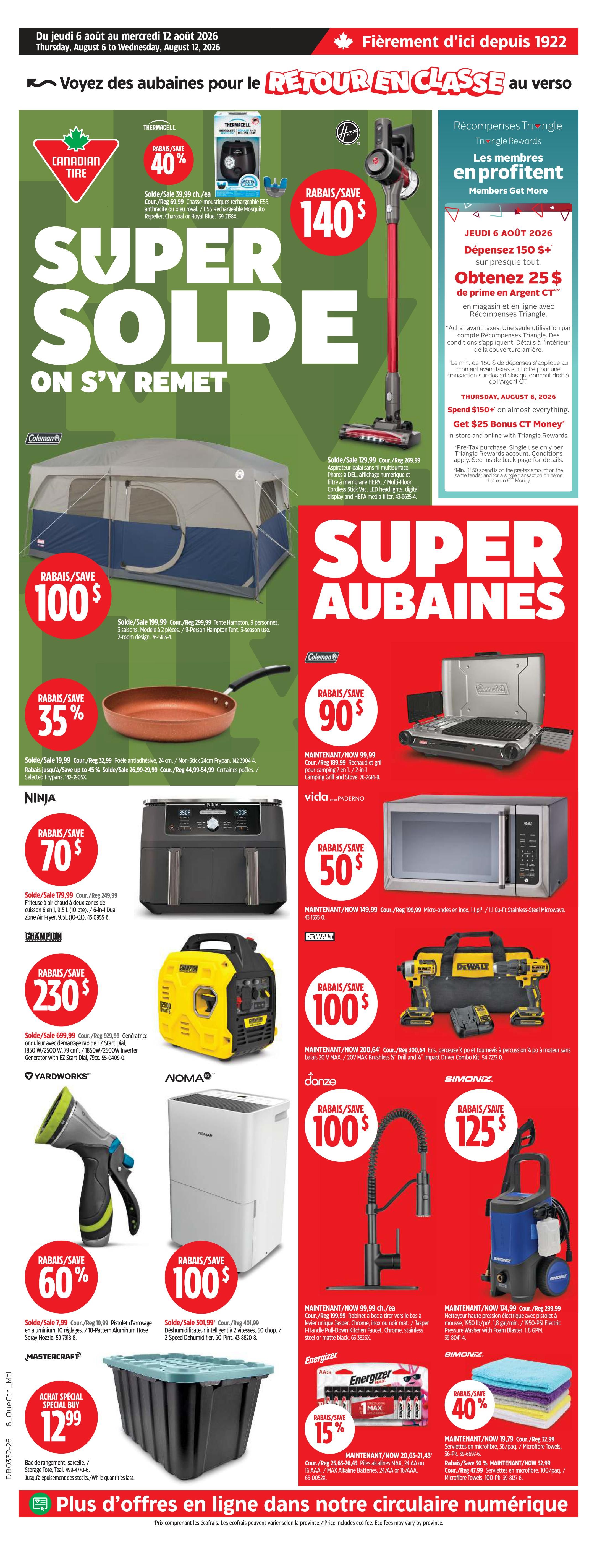 Canadian Tire (QC) Flyer August 6 to 12