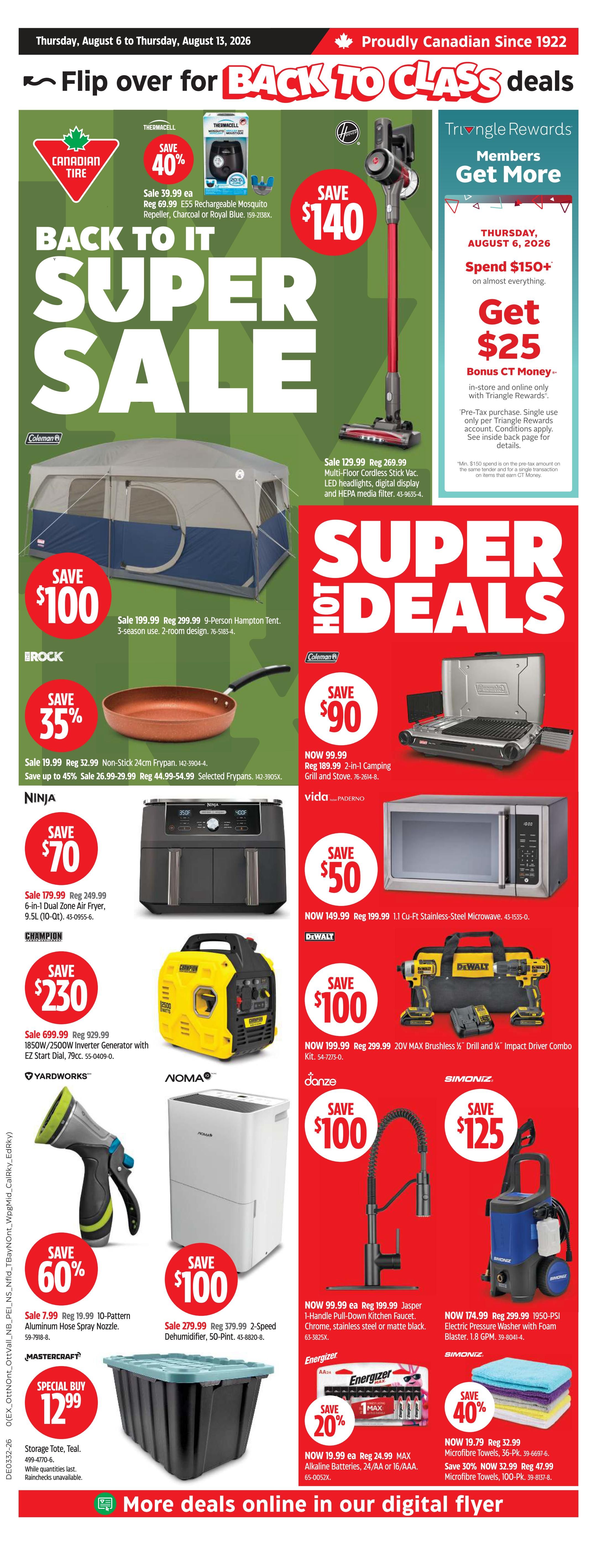 Canadian Tire (ON) Flyer August 6 to 13