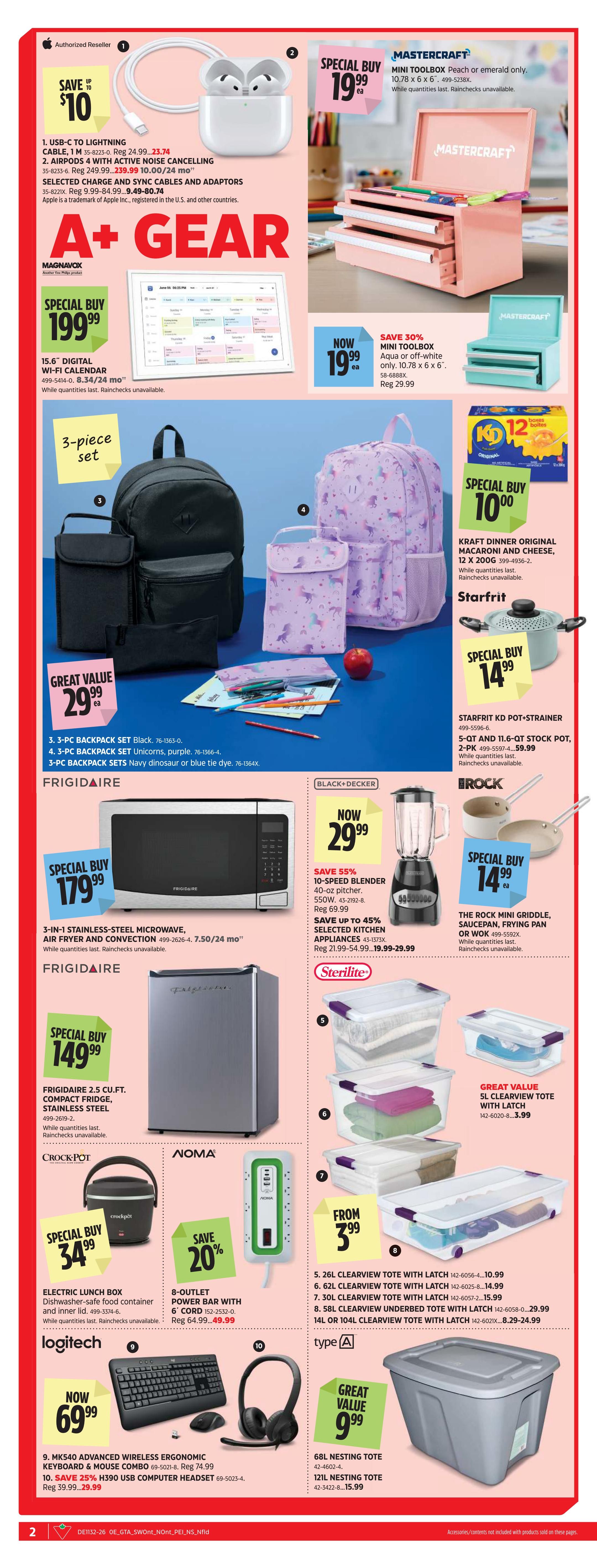 Canadian Tire Back To Class Flyer August 6 to 27