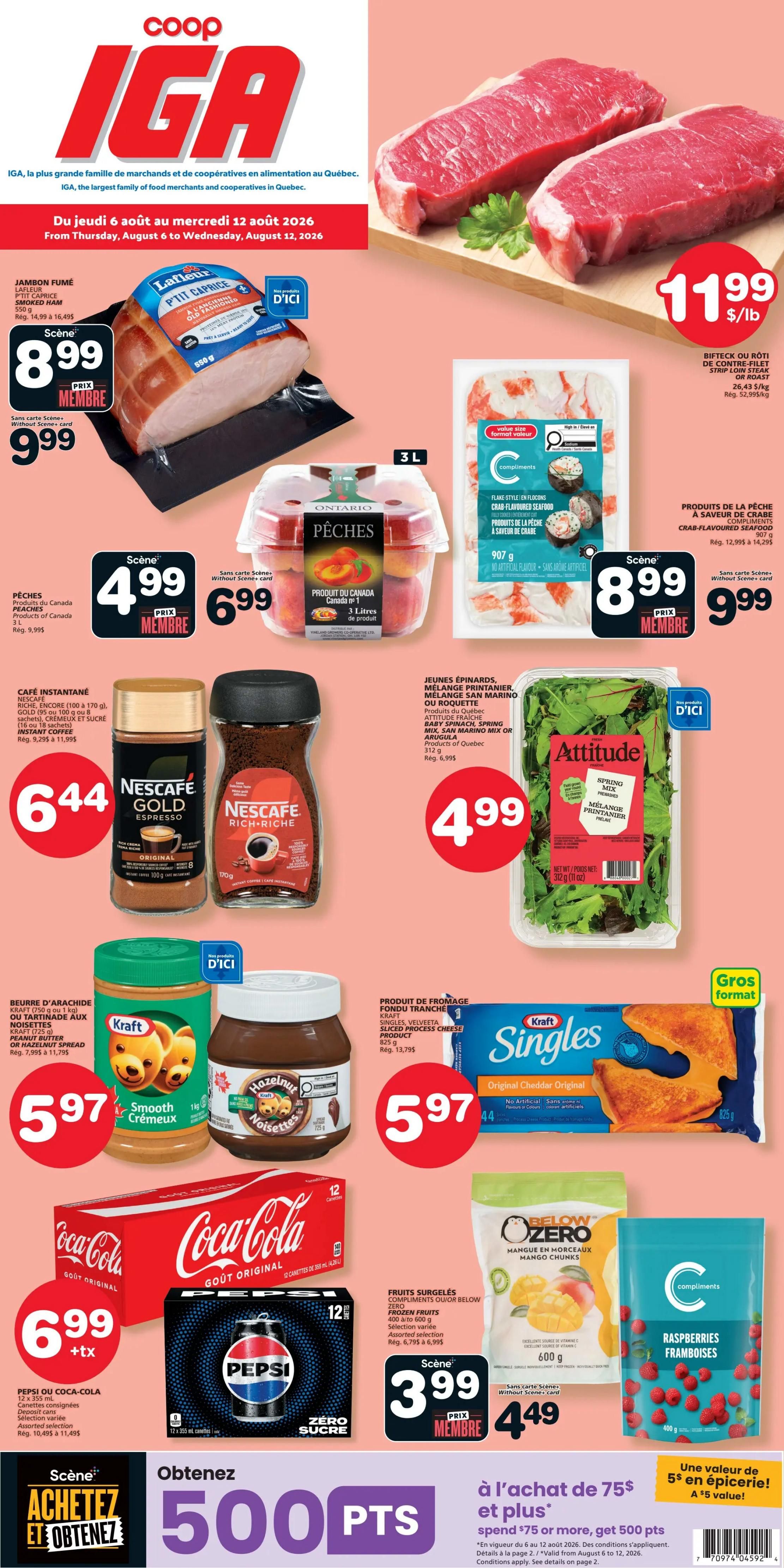 Coop IGA (QC) Flyer August 6 to 12