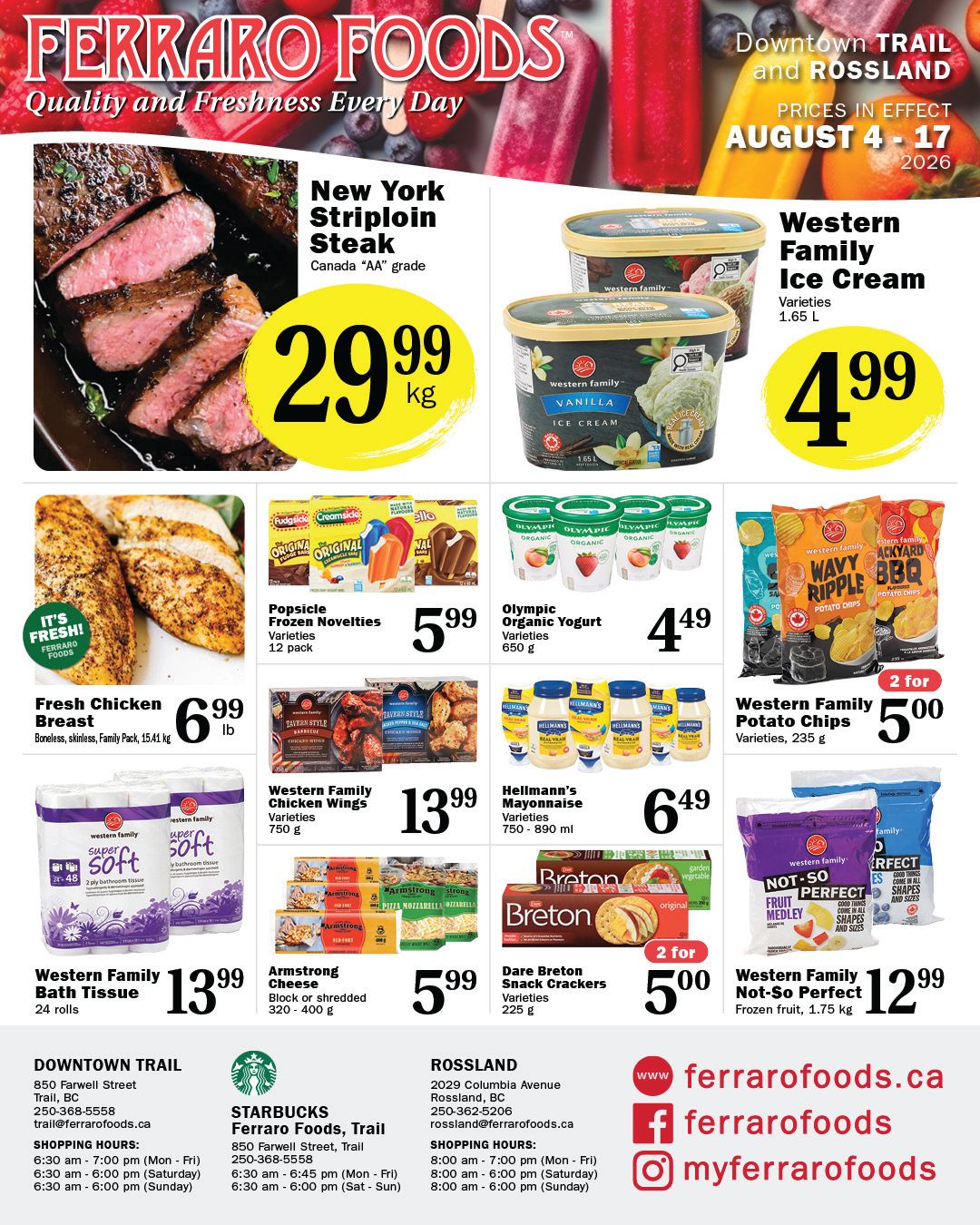 Ferraro Foods Bi-Weekly Flyer August 4 to 17