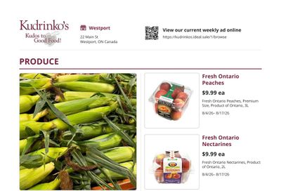 Kudrinko's Flyer August 4 to 17