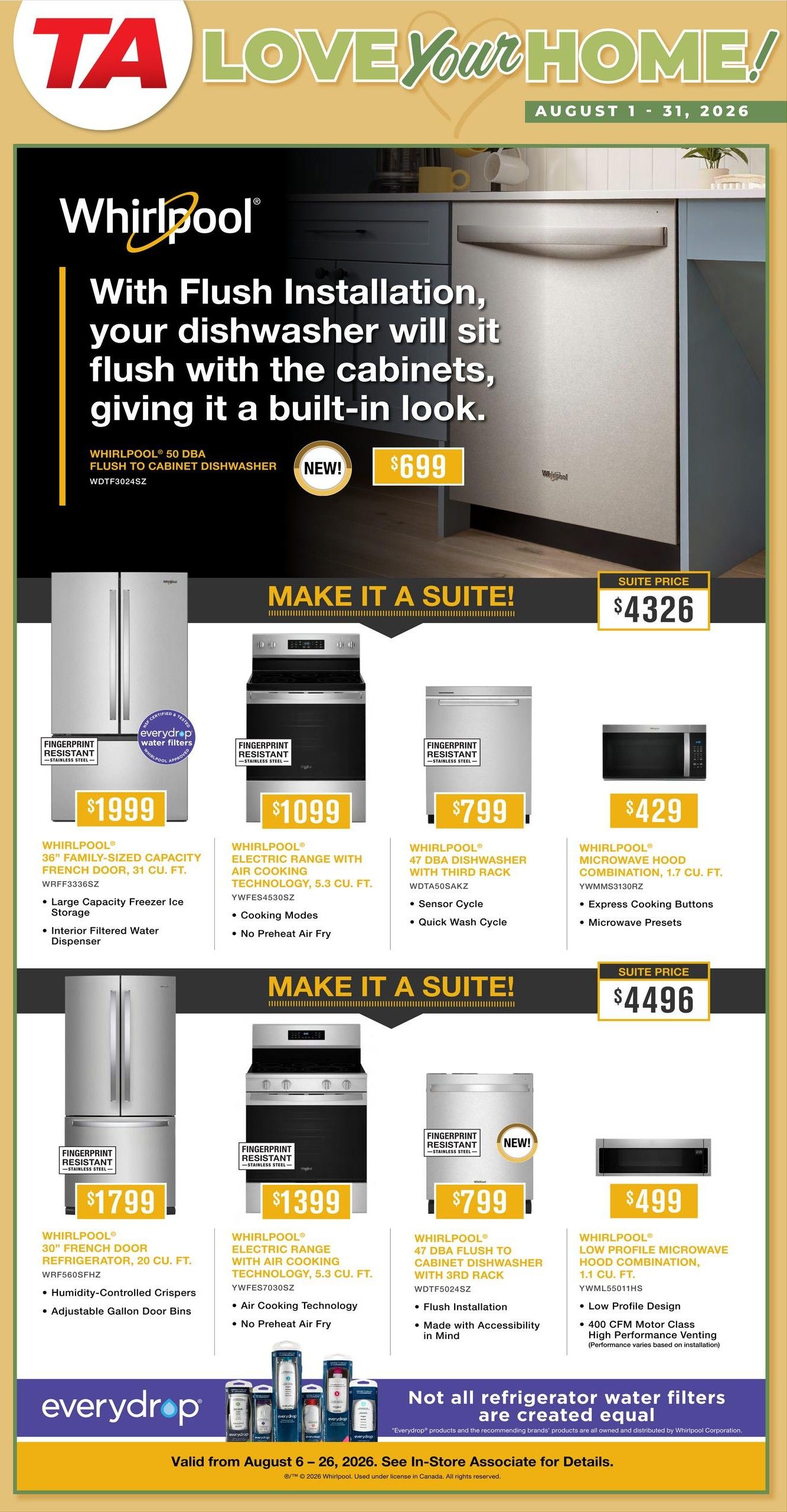 TA Appliances Flyer August 4 to 31