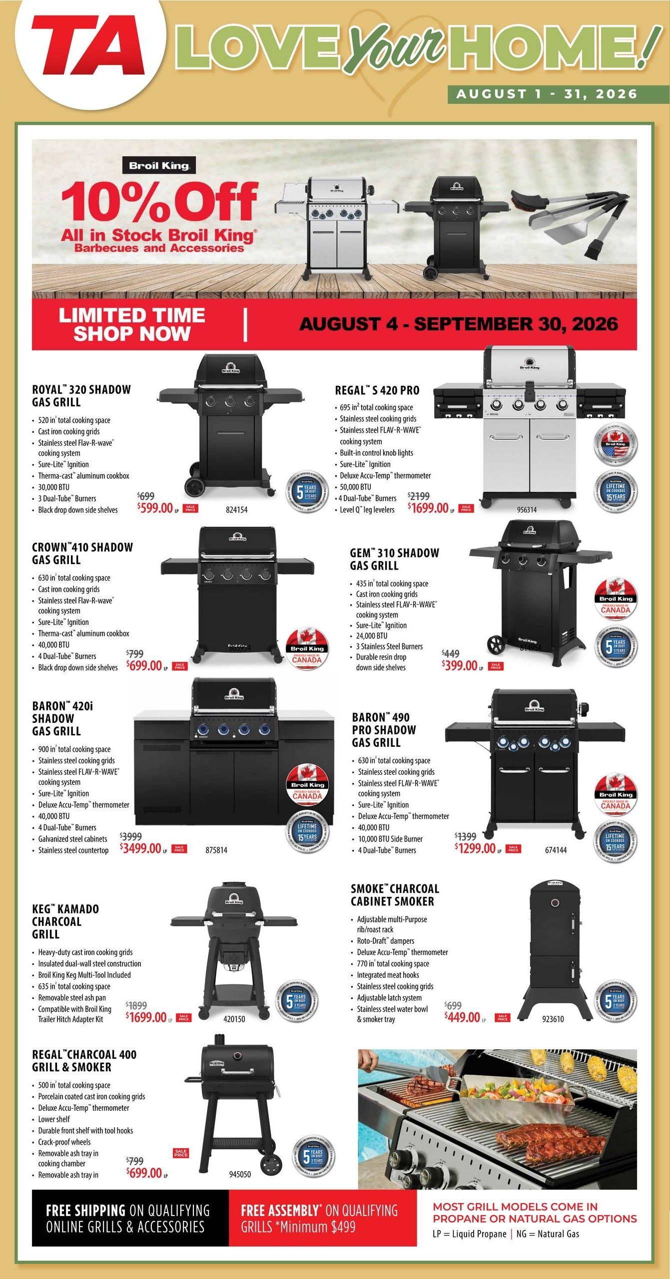 TA Appliances Flyer August 4 to 31