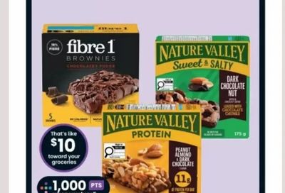 Sobeys: Nature Valley/Fibre 1 bars, Betty Crocker snacks, Buy 5 at $2.99 each and get 1000 Scene points worth $10