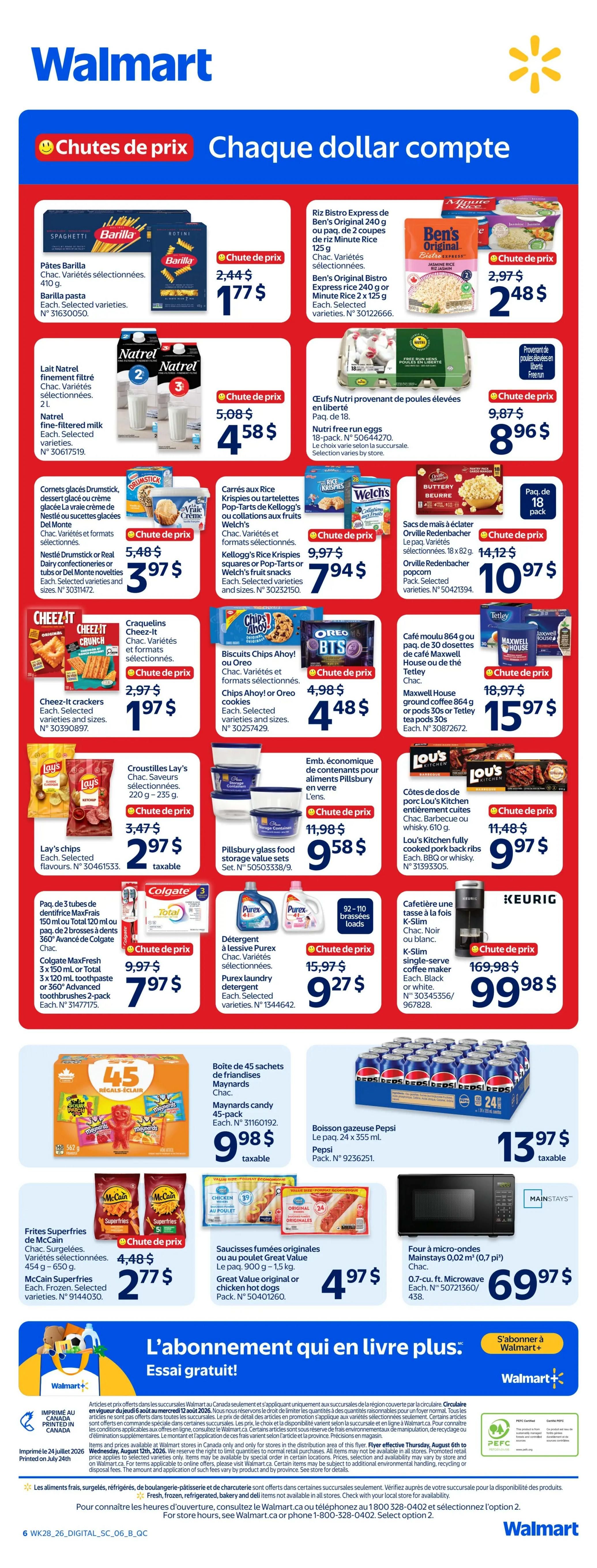 Walmart (QC) Flyer August 6 to 12