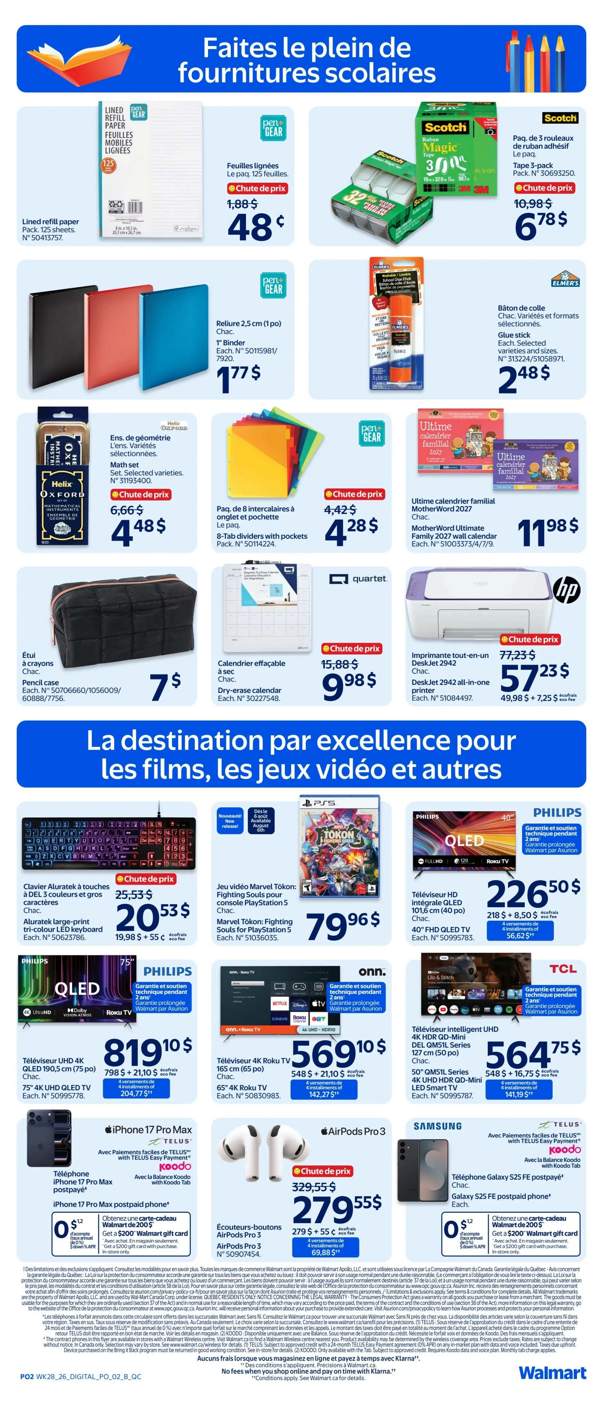 Walmart (QC) Flyer August 6 to 12