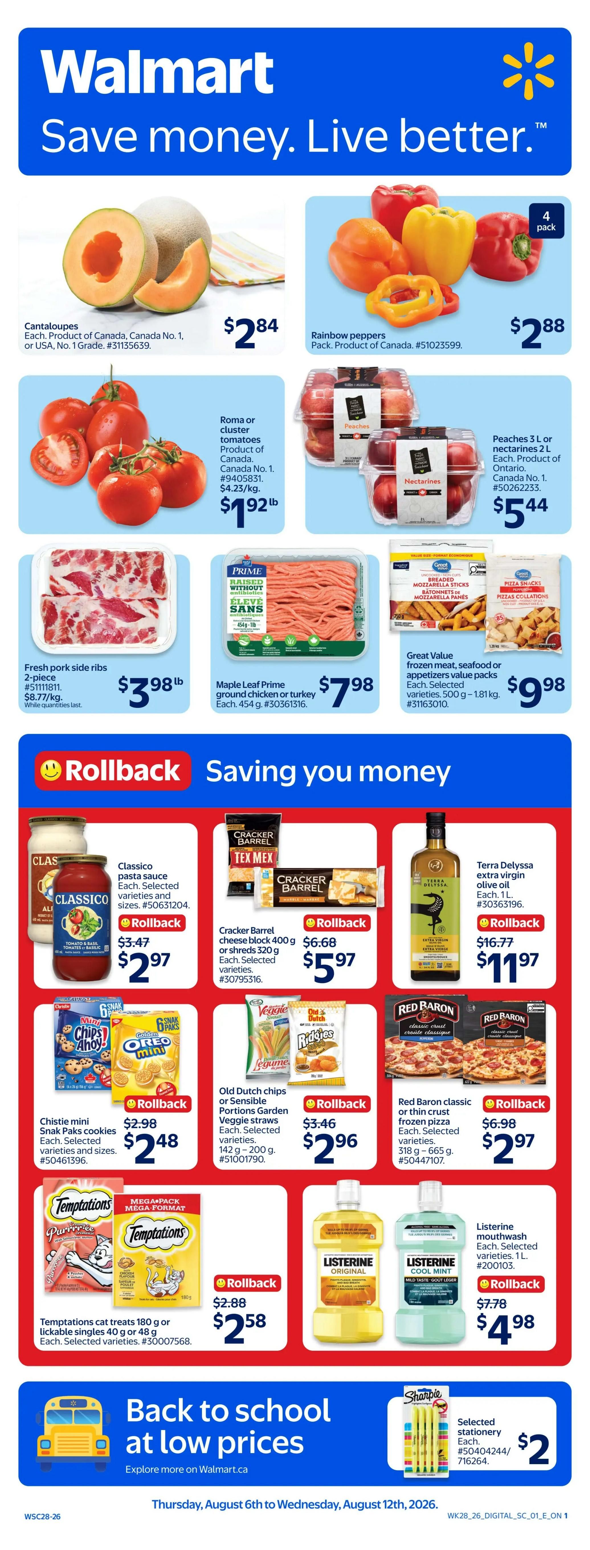 Walmart (ON) Flyer August 6 to 12