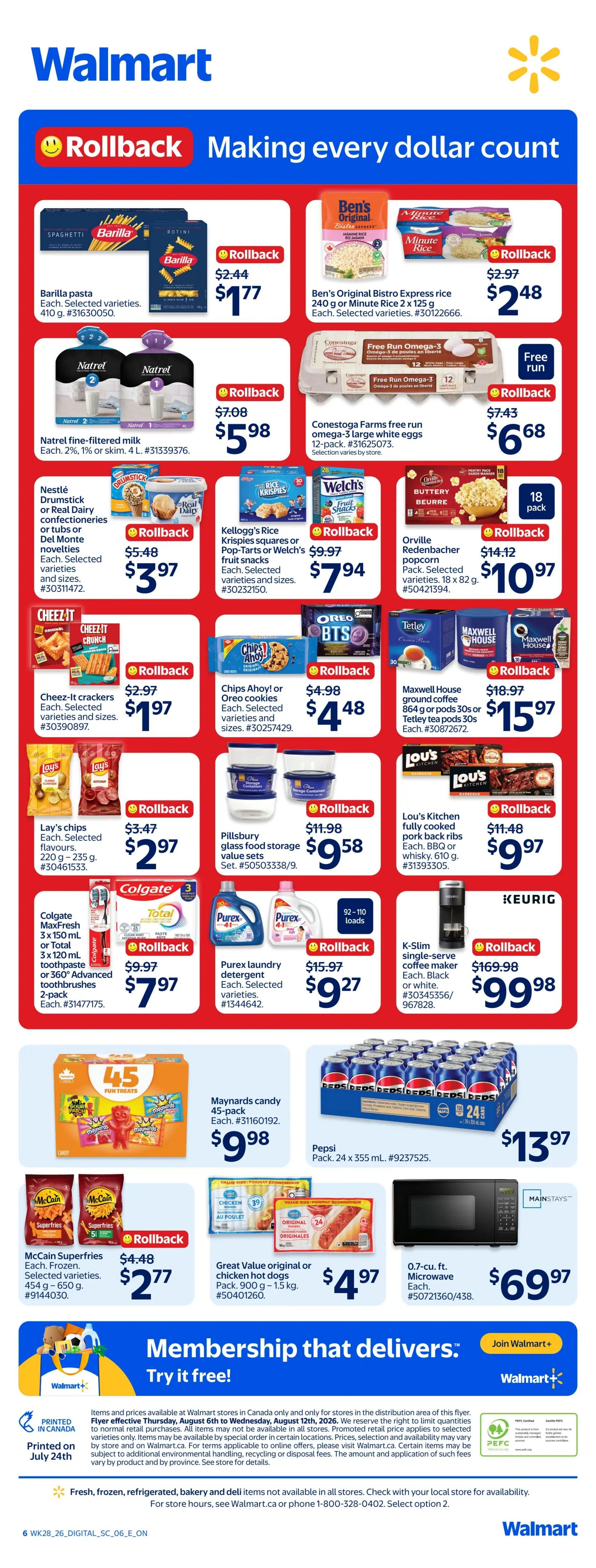 Walmart (ON) Flyer August 6 to 12
