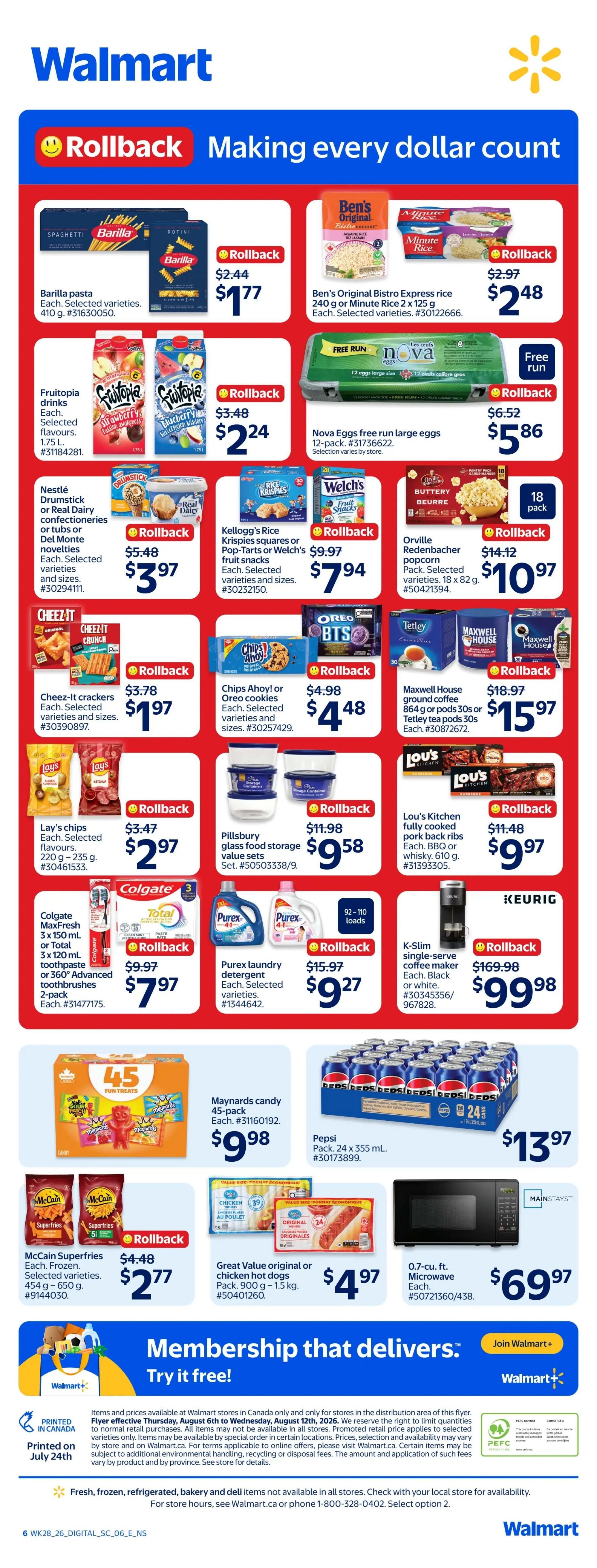 Walmart (Atlantic) Flyer August 6 to 12