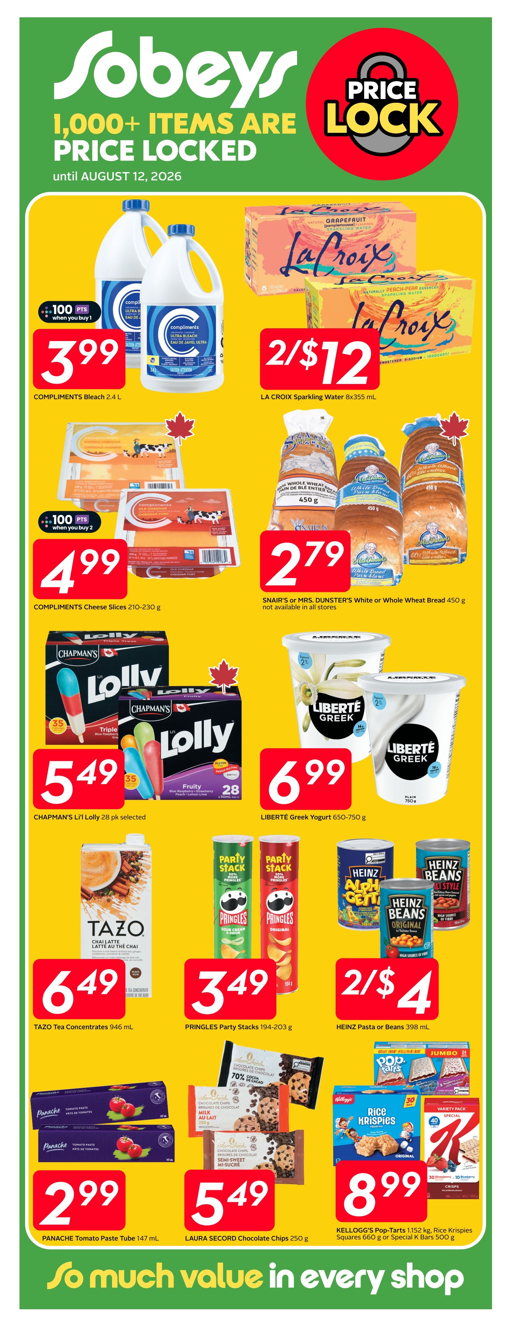 Sobeys (Atlantic) Flyer August 6 to 12