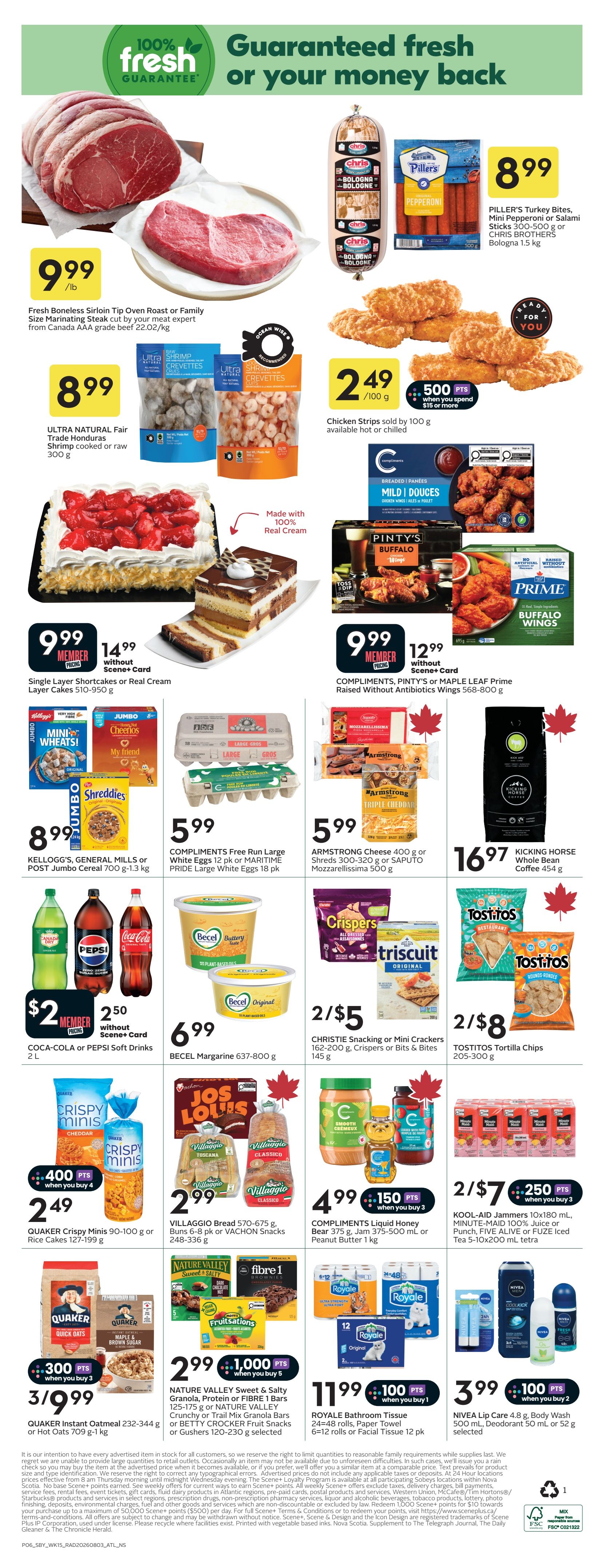 Sobeys (Atlantic) Flyer August 6 to 12