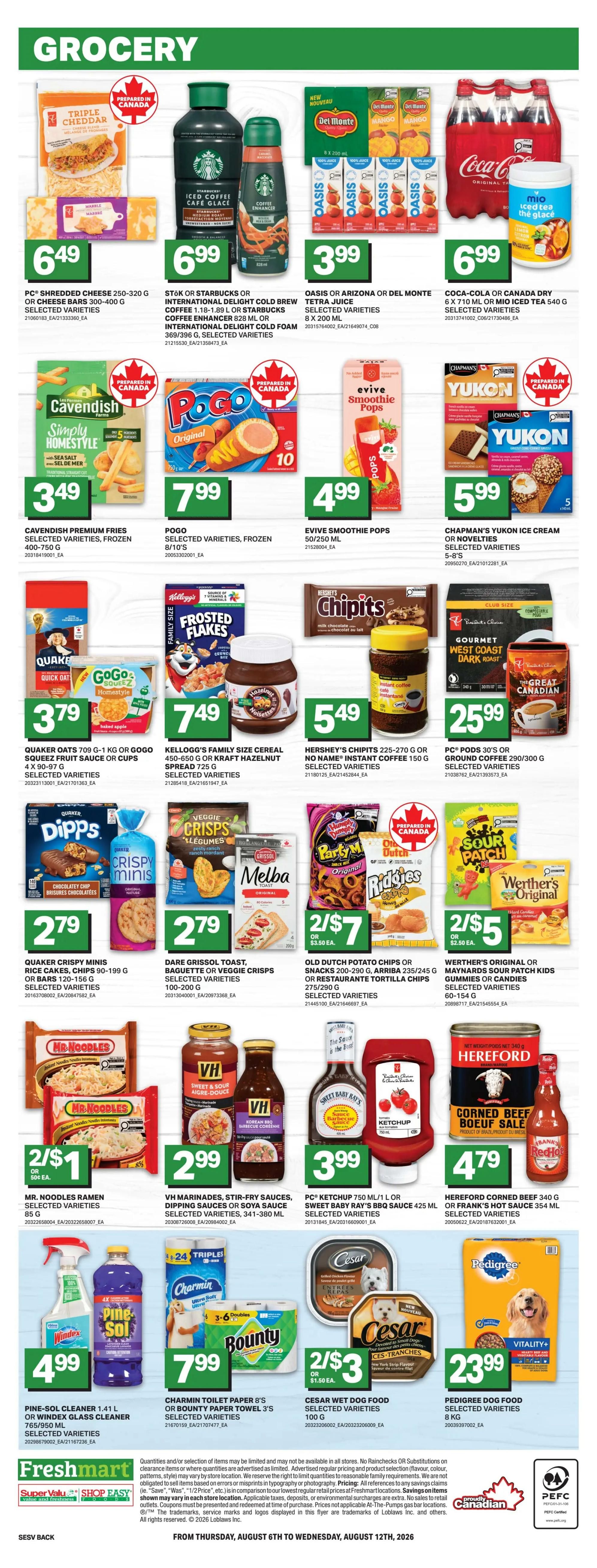 Shop Easy & SuperValu Flyer August 6 to 12