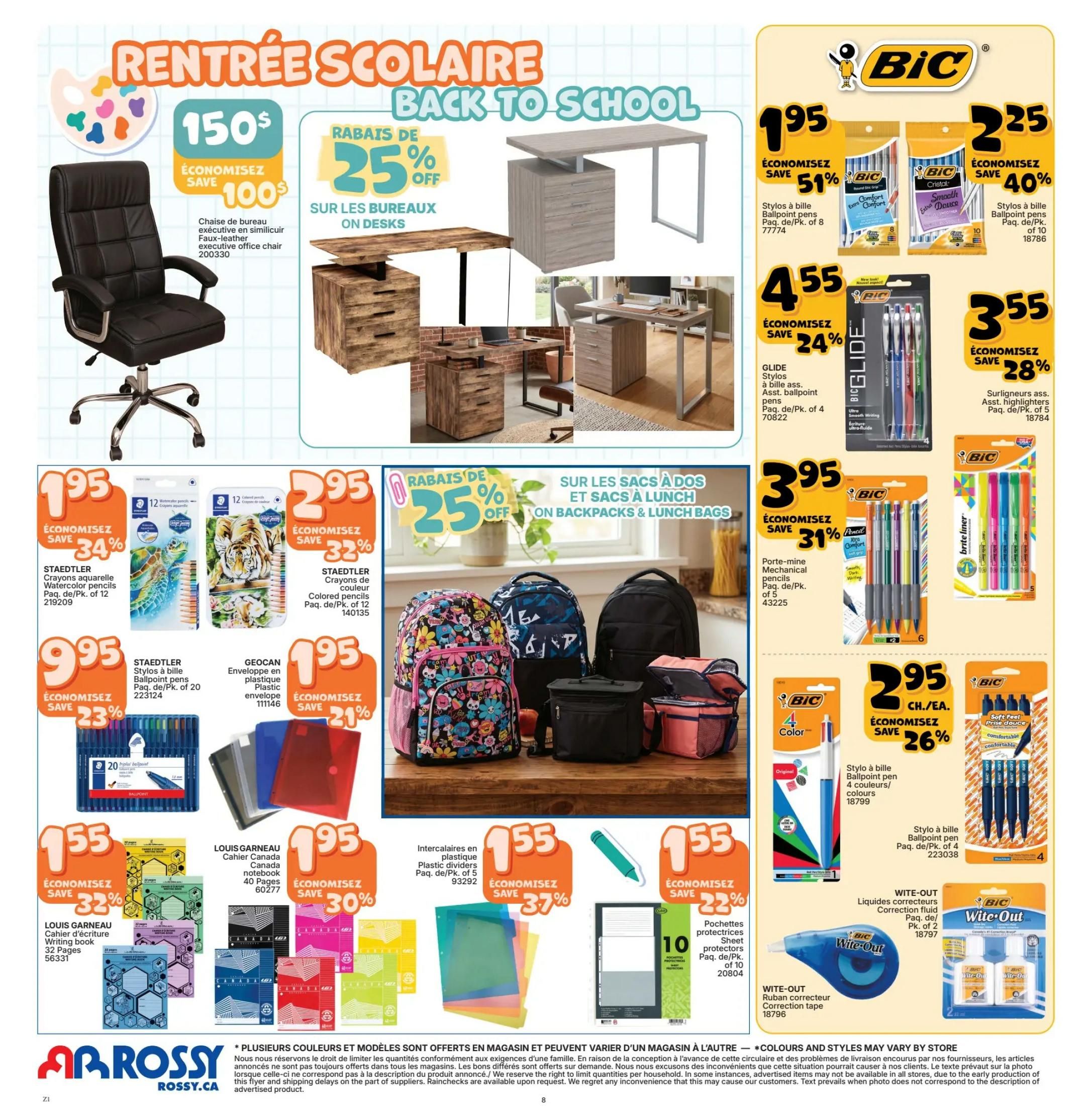 Rossy Flyer August 6 to 12