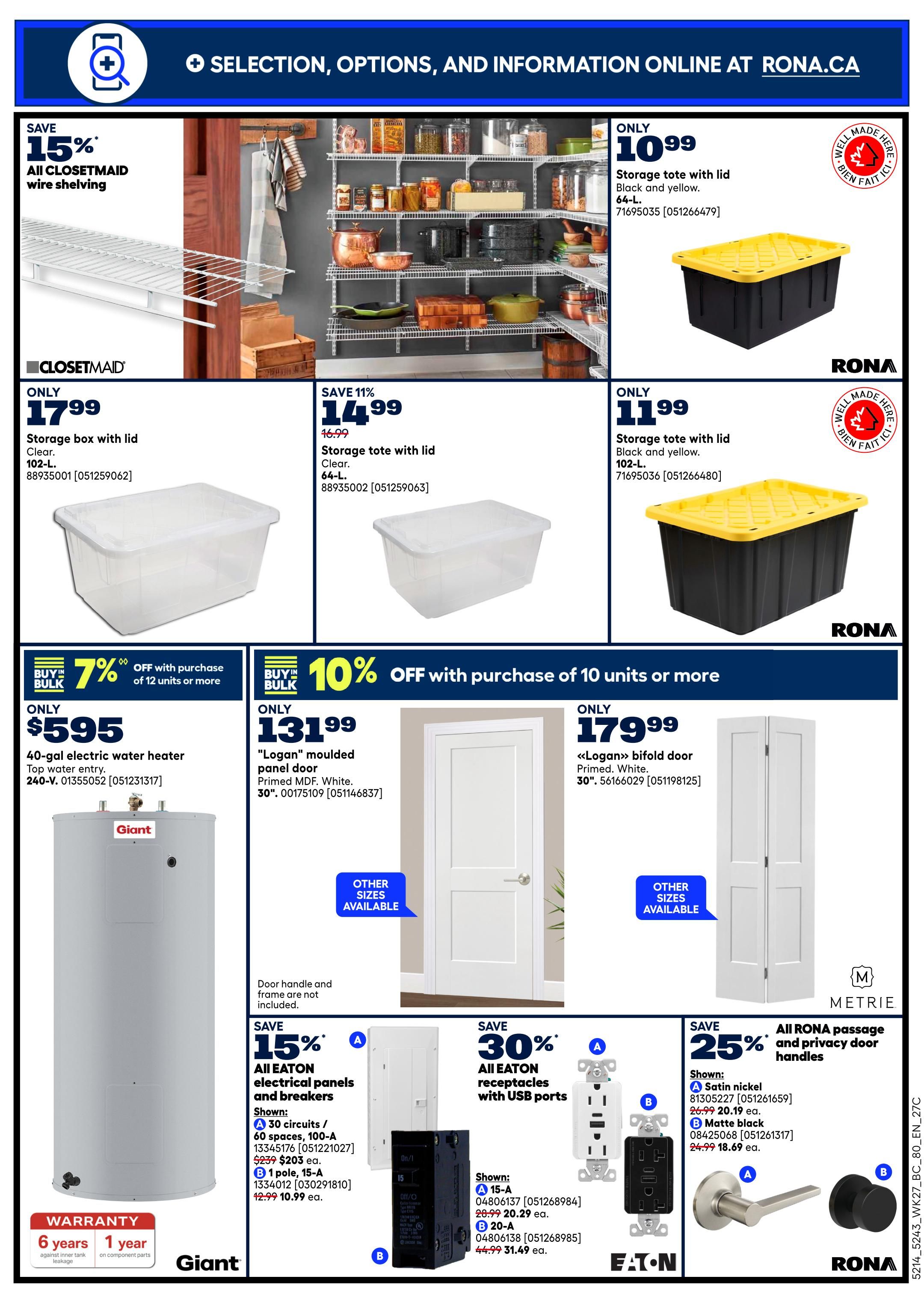 Rona & Rona+ (BC) Flyer August 6 to 12