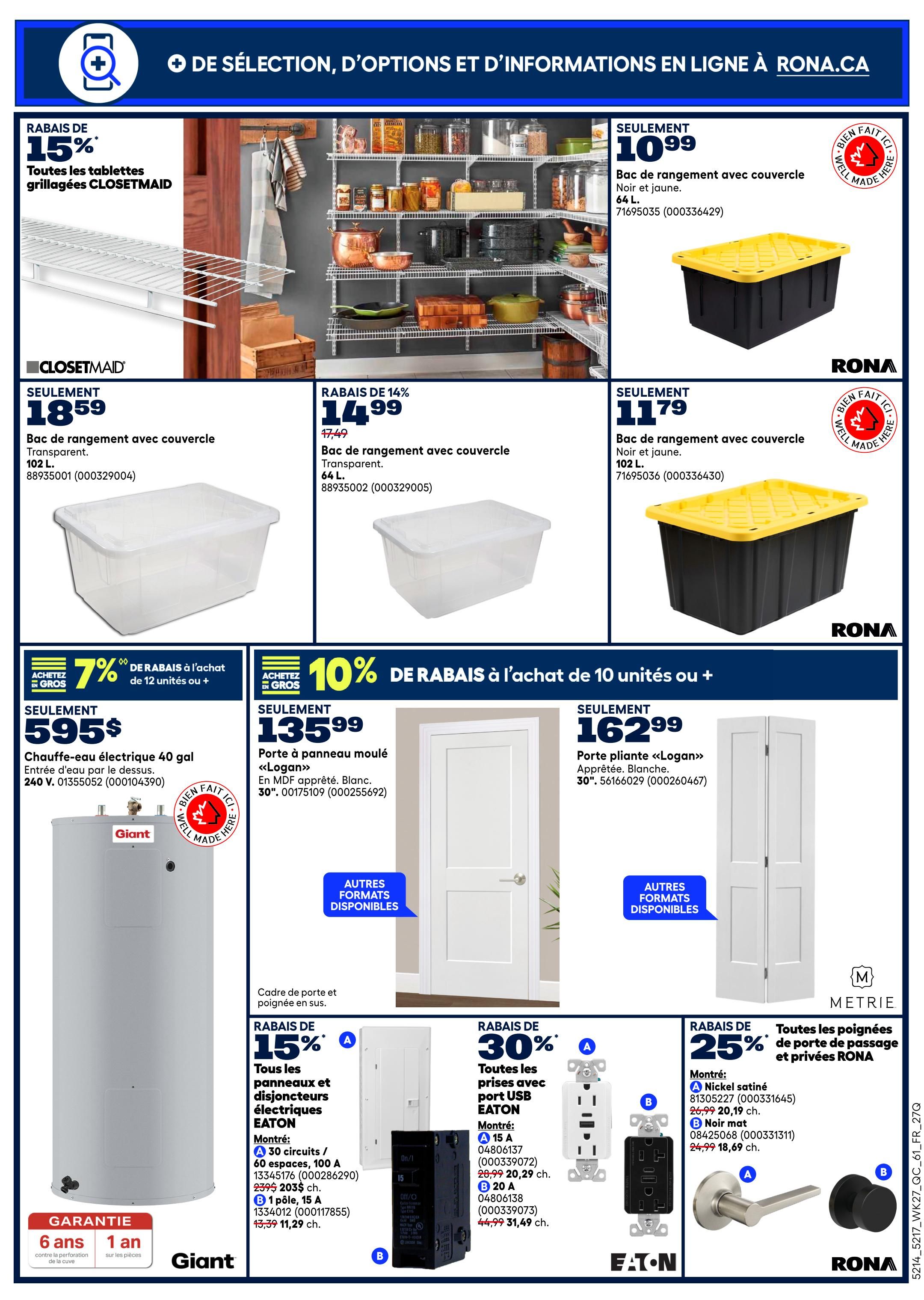 Rona & Rona+ (QC) Flyer August 6 to 12