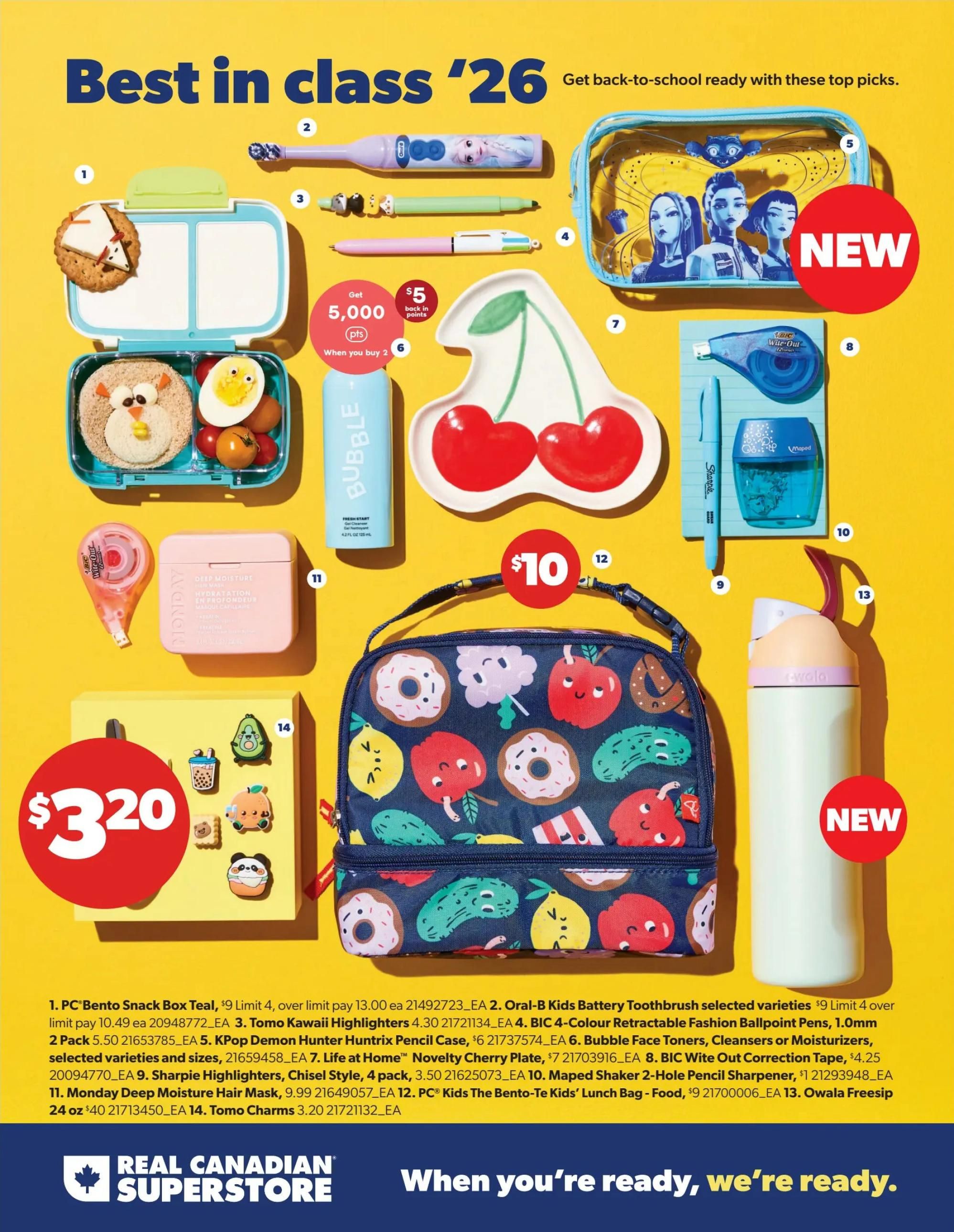 Real Canadian Superstore Back To School Flyer August 6 to September 9
