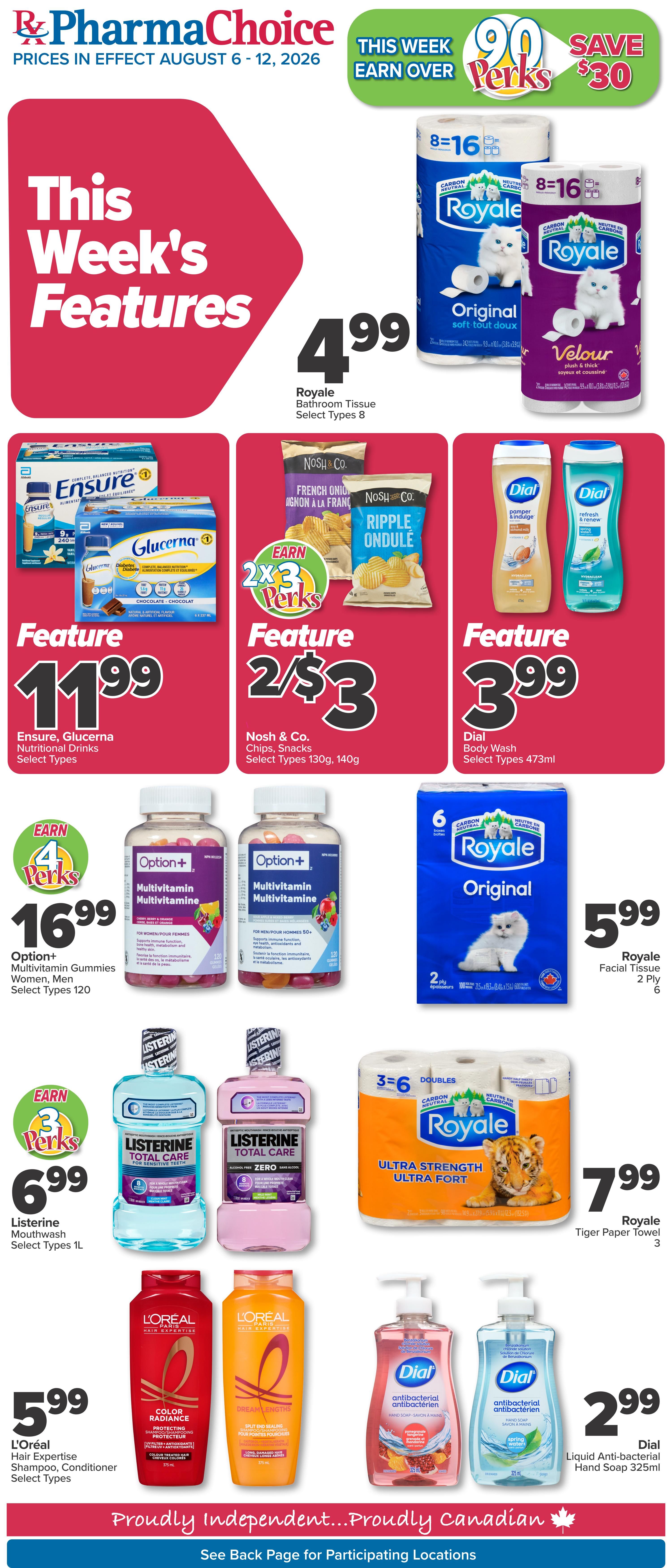 PharmaChoice (BC, AB, SK & MB) Flyer August 6 to 12