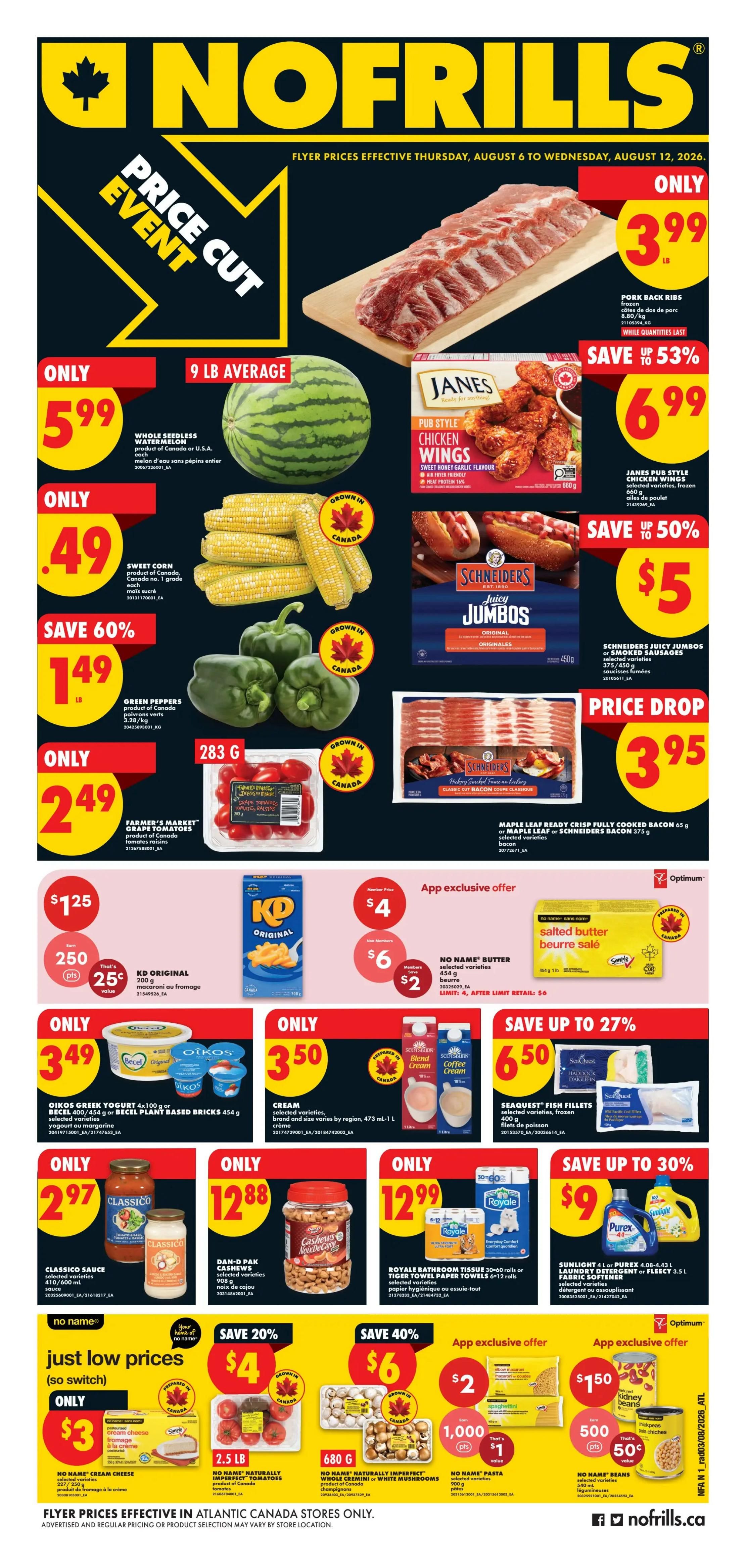 No Frills (Atlantic) Flyer August 6 to 12