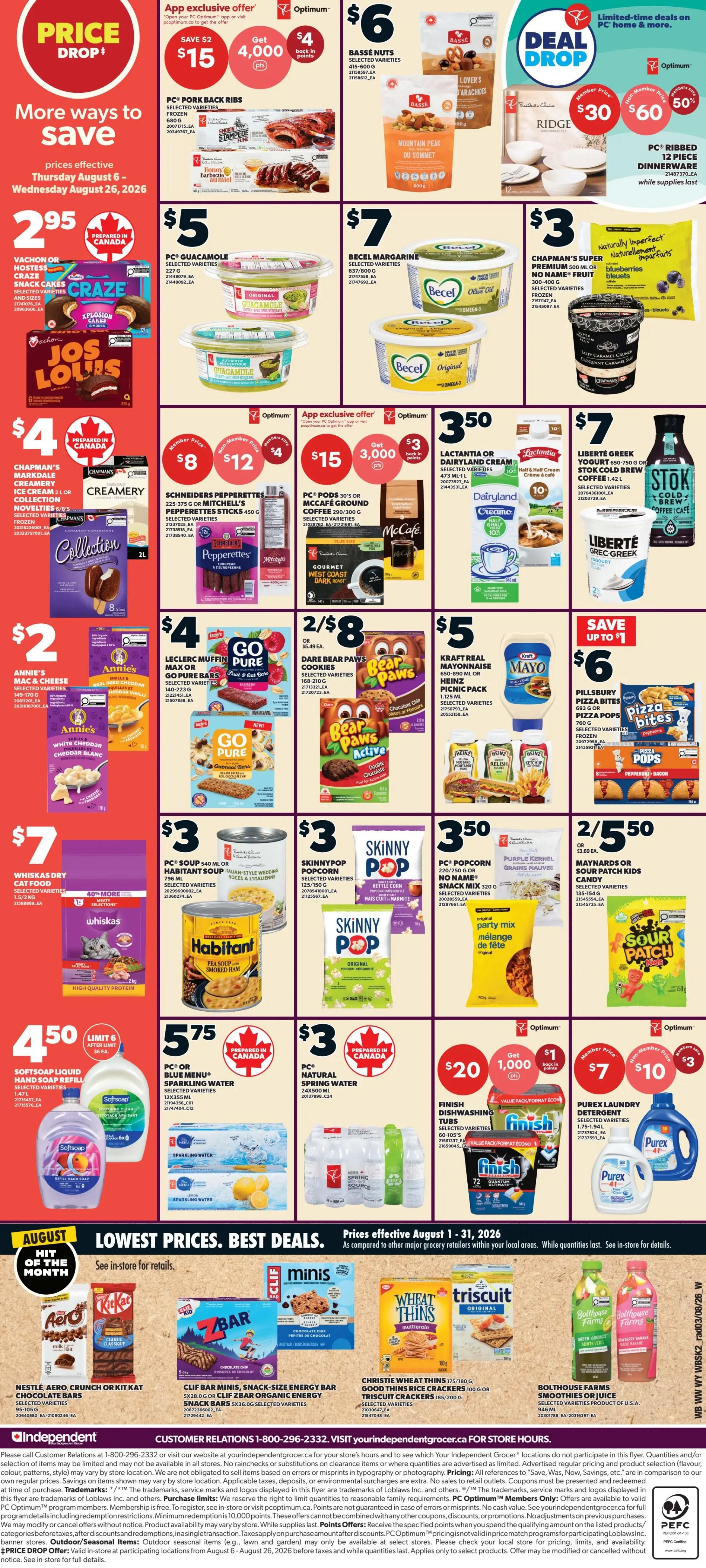 Independent Grocer (West) Flyer August 6 to 12