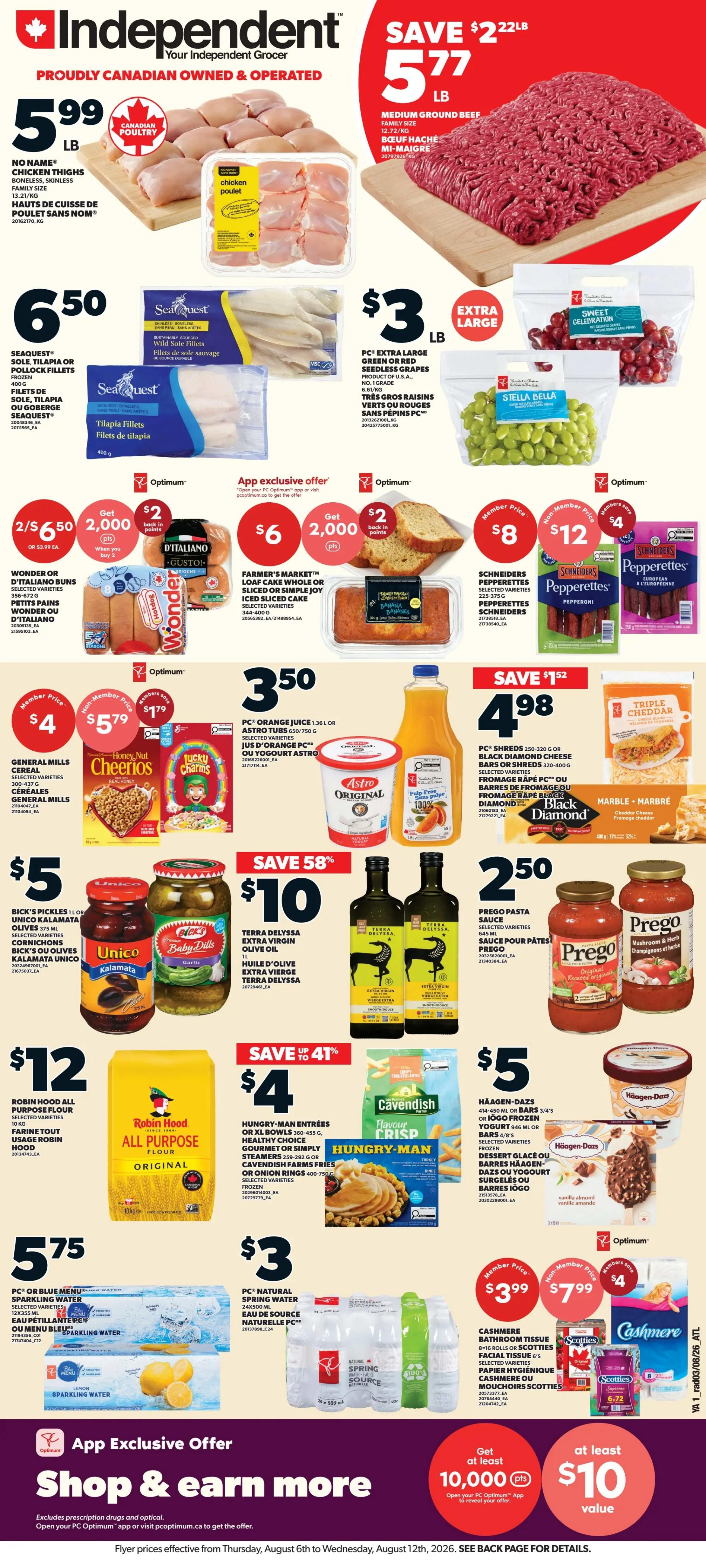Independent Grocer (Atlantic) Flyer August 6 to 12