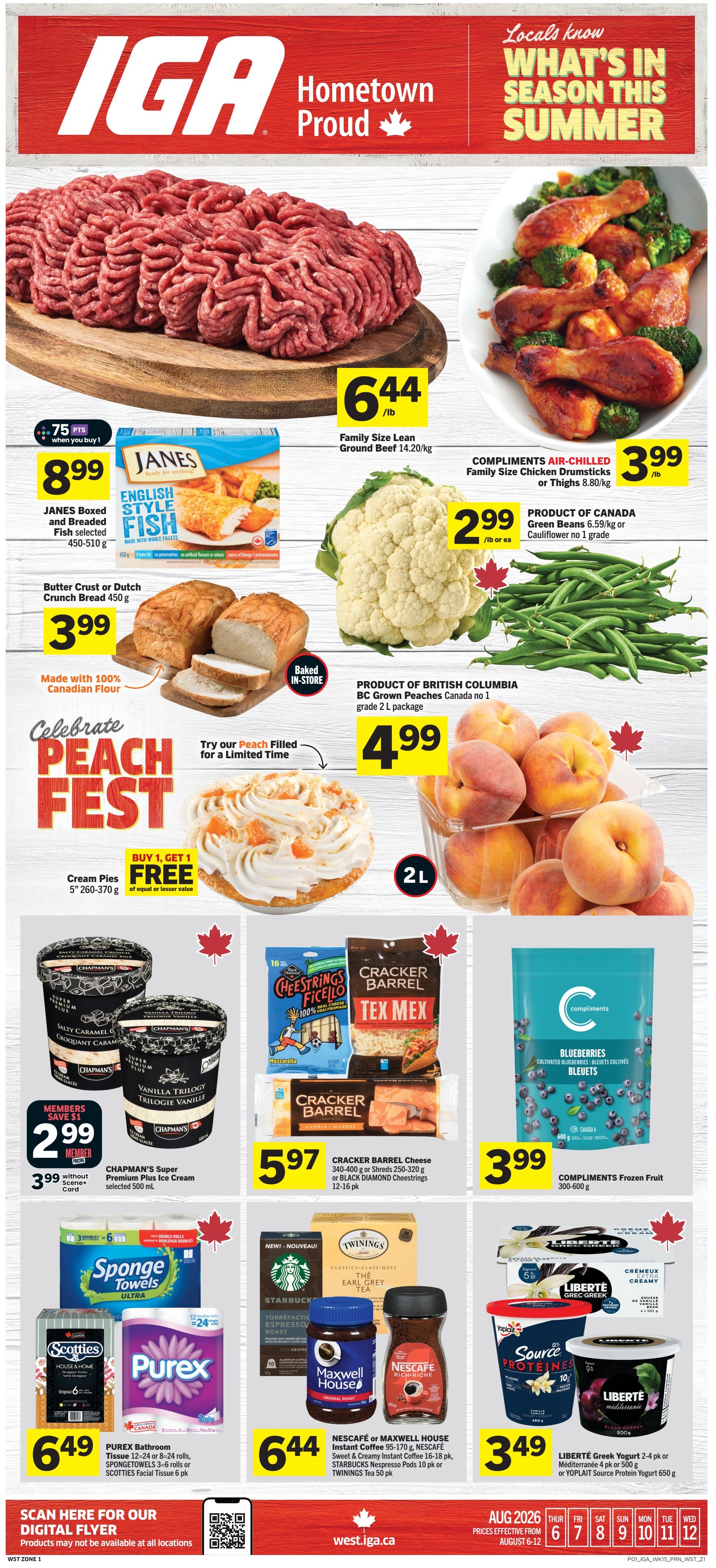 IGA (West) Flyer August 6 to 12