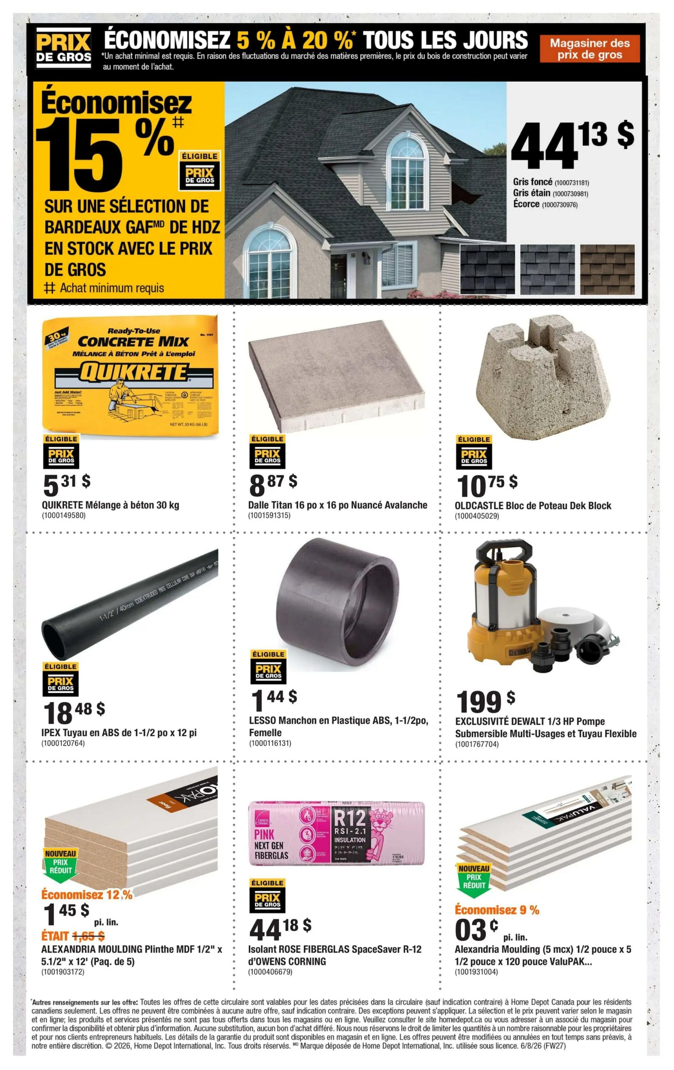 Home Depot (QC) Flyer August 6 to 19