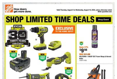 Home Depot (ON) Flyer August 6 to 19