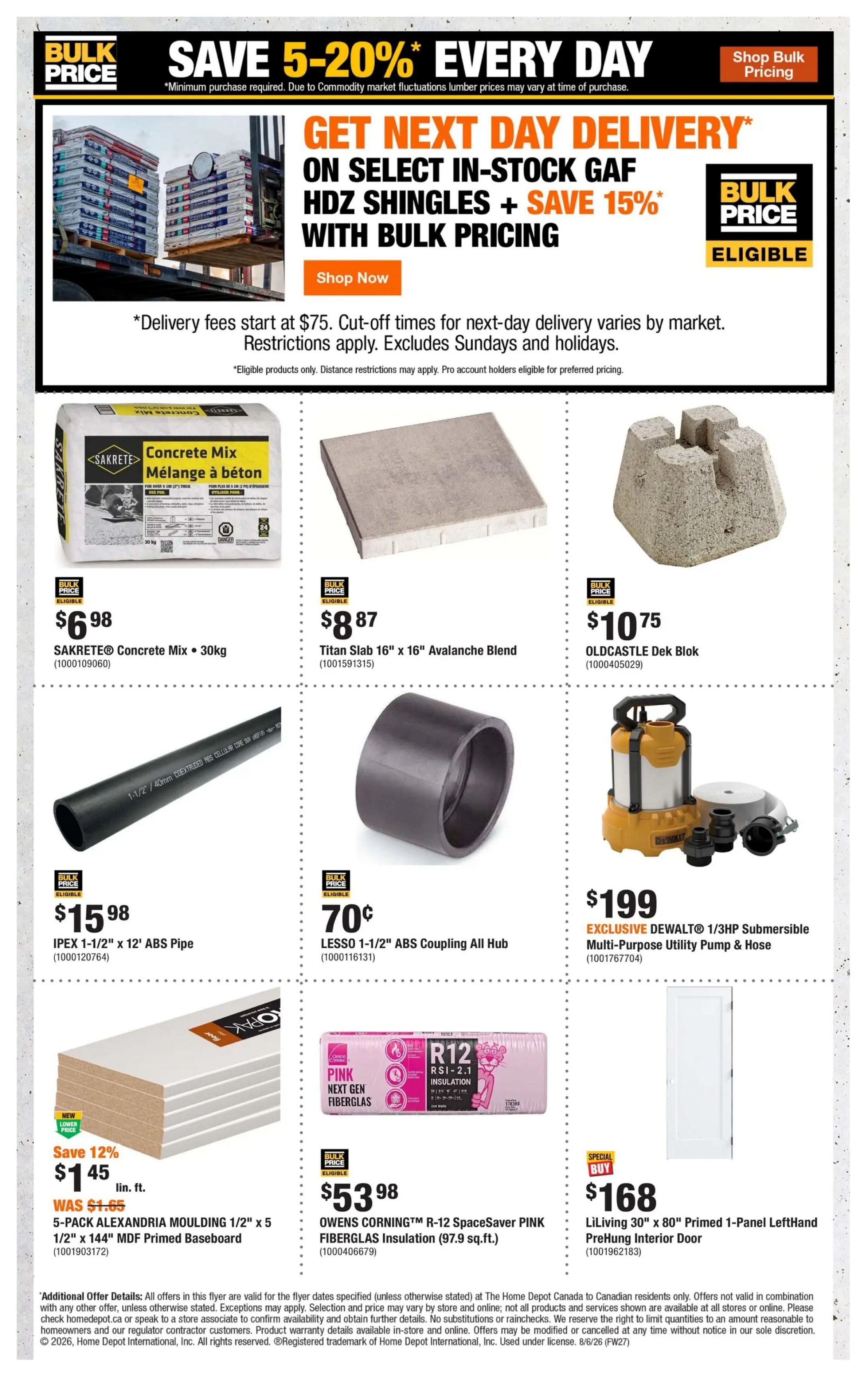 Home Depot (ON) Flyer August 6 to 19