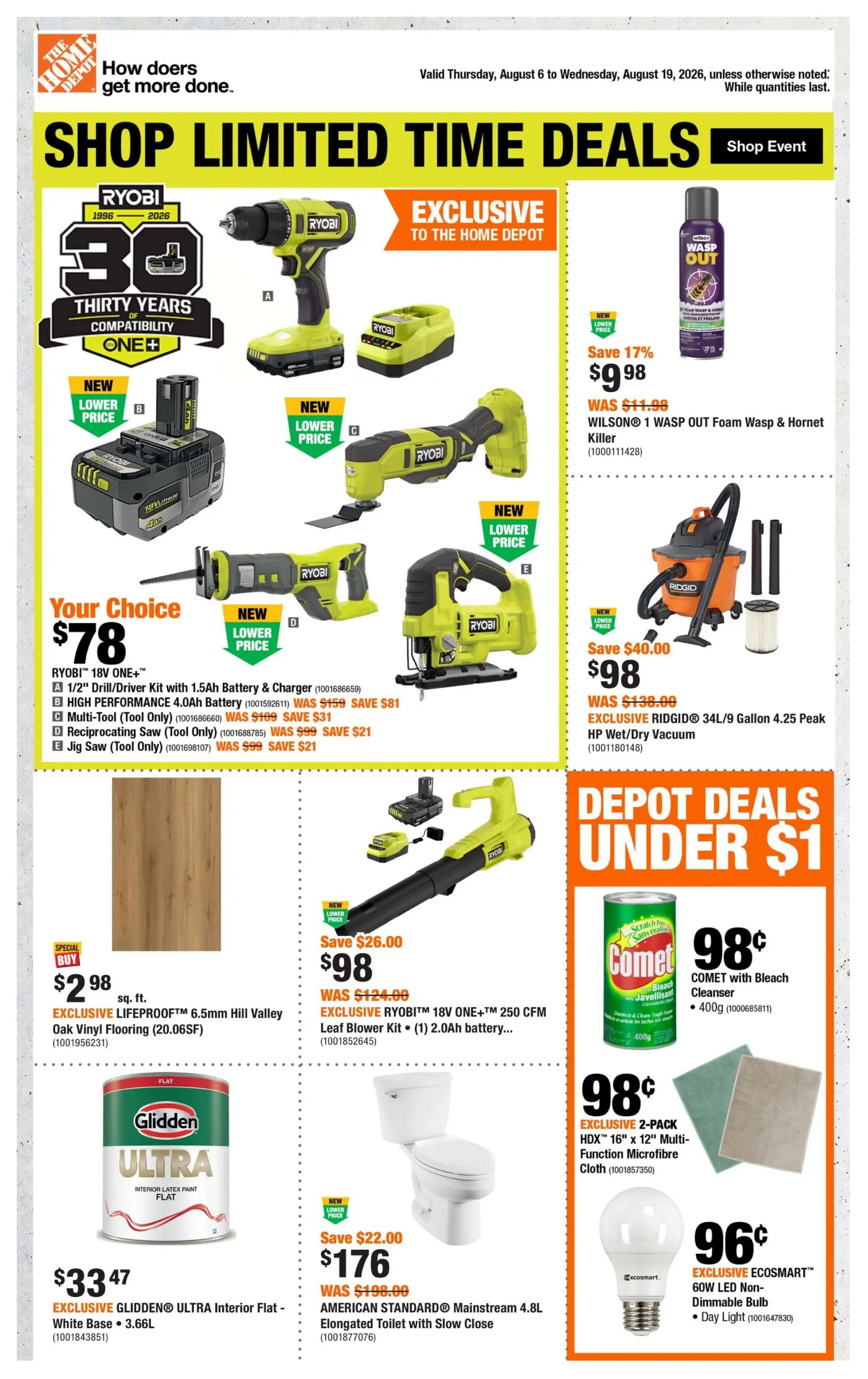 Home Depot (BC) Flyer August 6 to 19