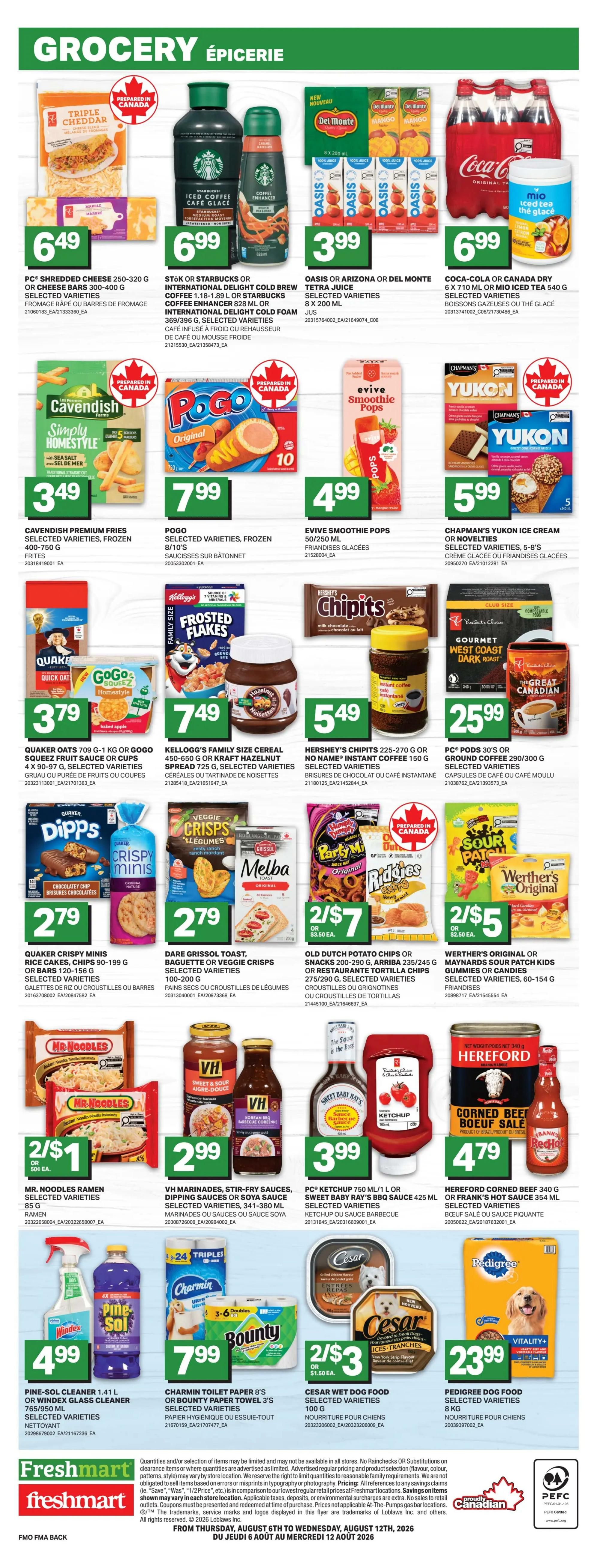Freshmart (ON) Flyer August 6 to 12