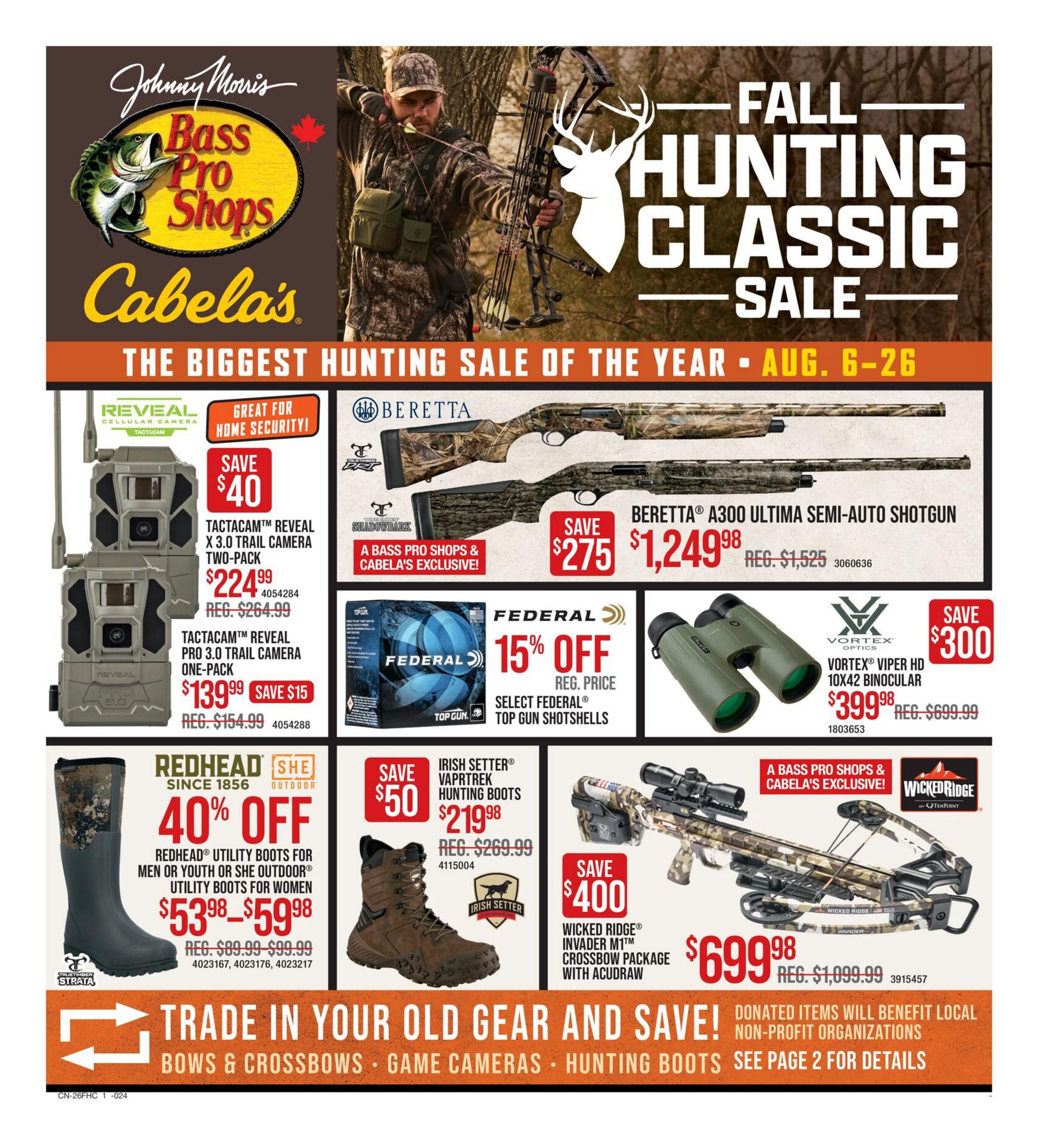 Cabela's Flyer August 6 to 26