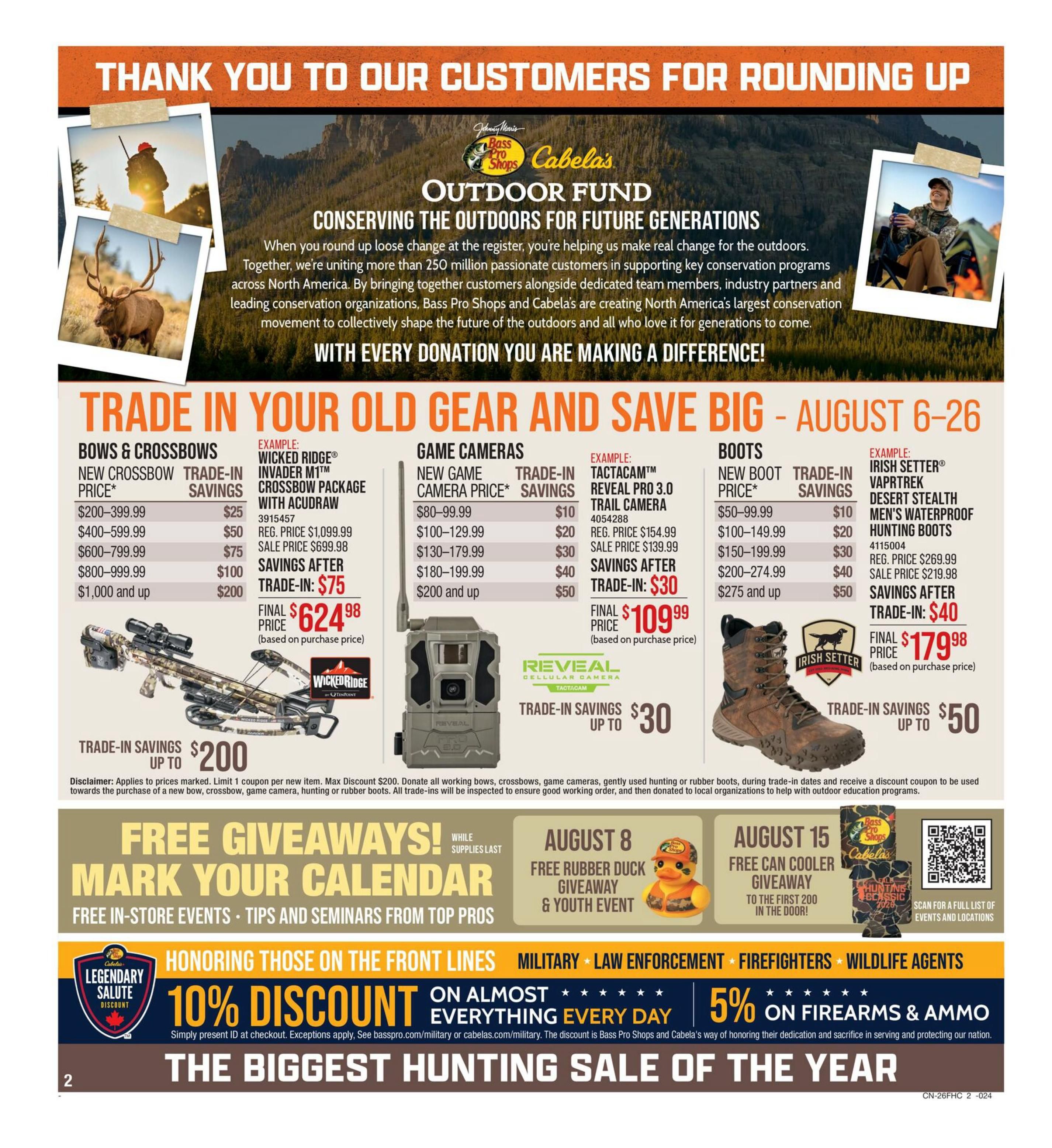 Cabela's Flyer August 6 to 26