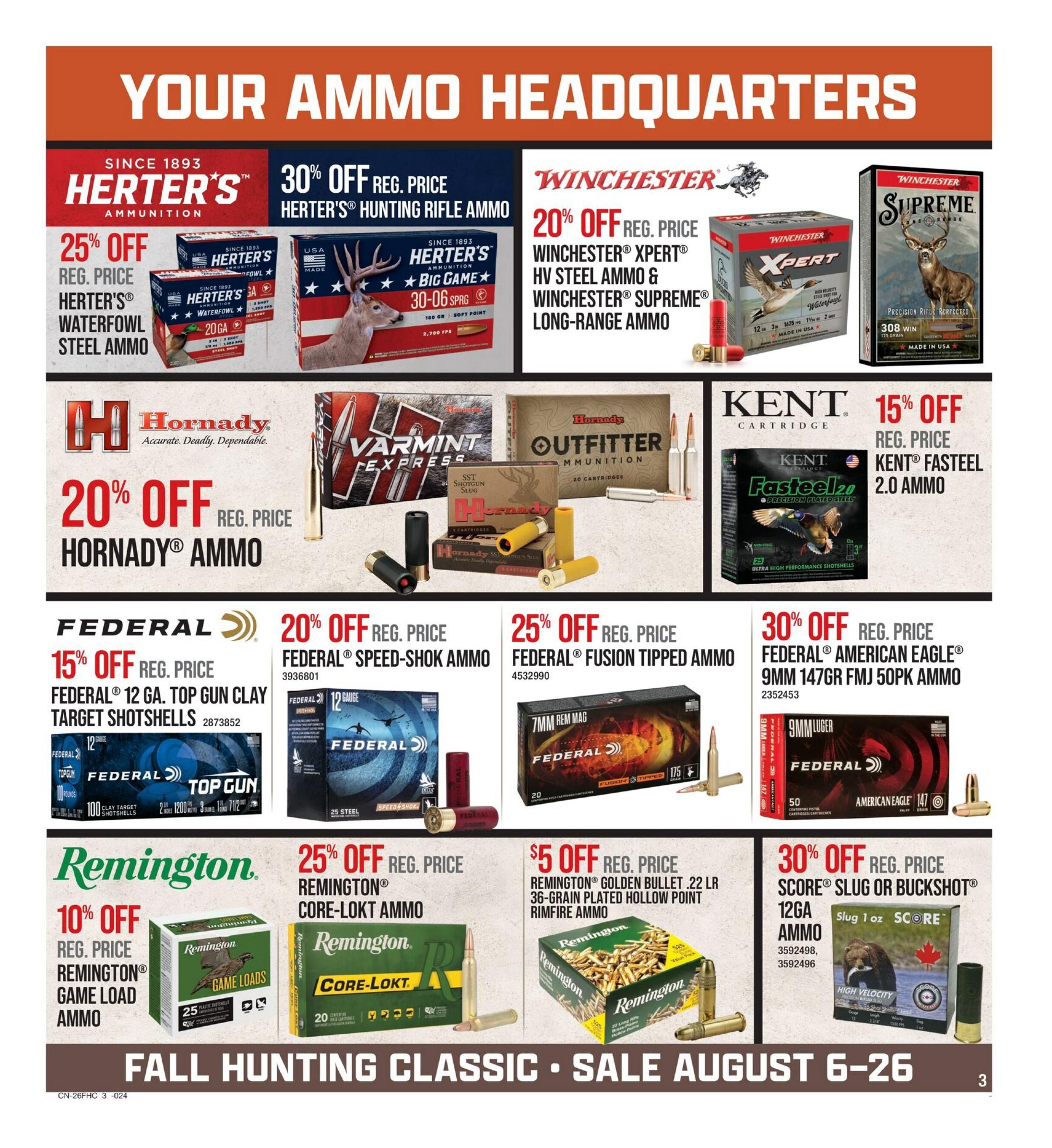 Cabela's Flyer August 6 to 26