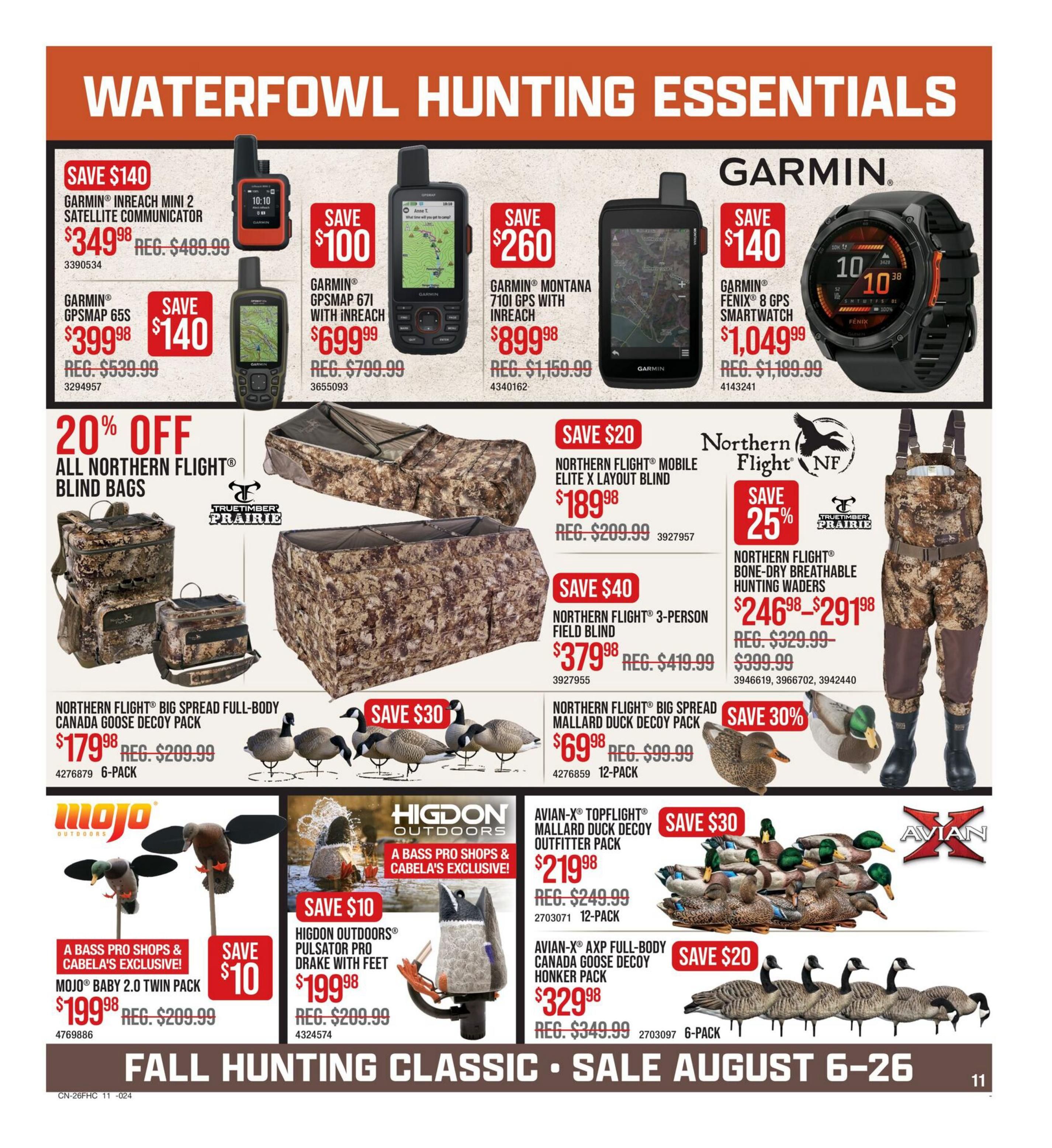 Bass Pro Shops Flyer August 6 to 26
