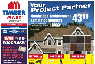 Timber Mart Flyer August 6 to 19