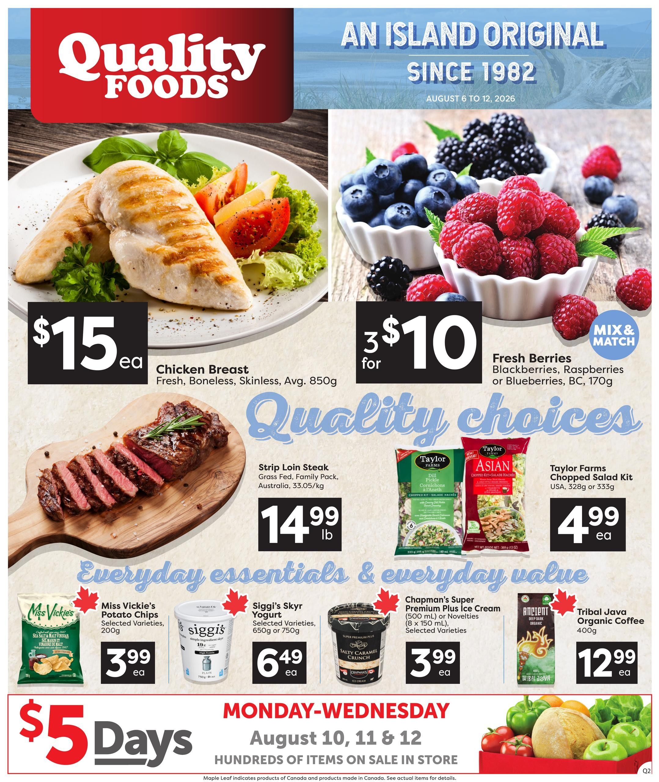 Quality Foods Flyer August 6 to 12