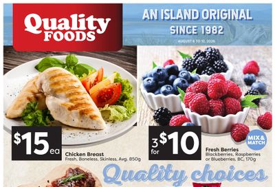 Quality Foods Flyer August 6 to 12