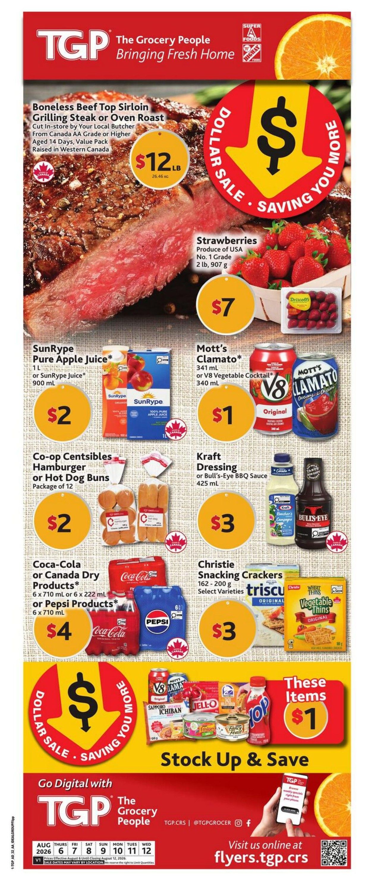 TGP The Grocery People Flyer August 6 to 12
