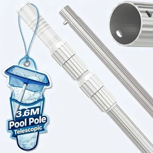 Amazon.ca: $45.69 Telescopic Pool Pole, 3.6M/12FT Pool Skimmer Pole,1.2MM Thickened Adjustable Aluminum Pool Net Pole