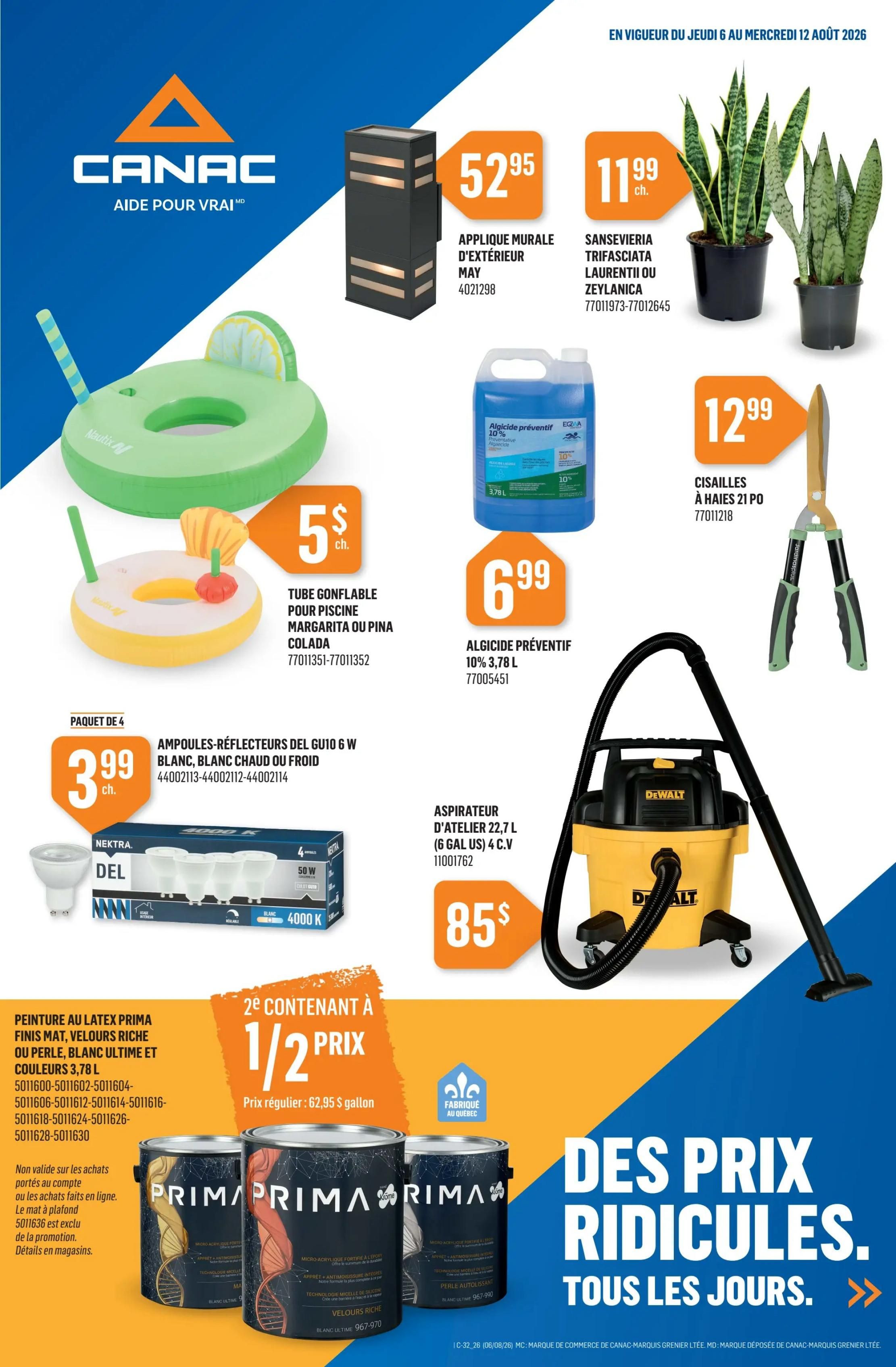 Canac Flyer August 6 to 12