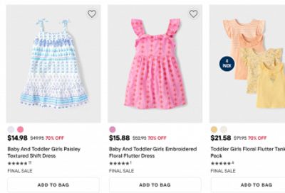 The Children’s Place and Gymboree Canada Back to School Sale: Save up to 70%