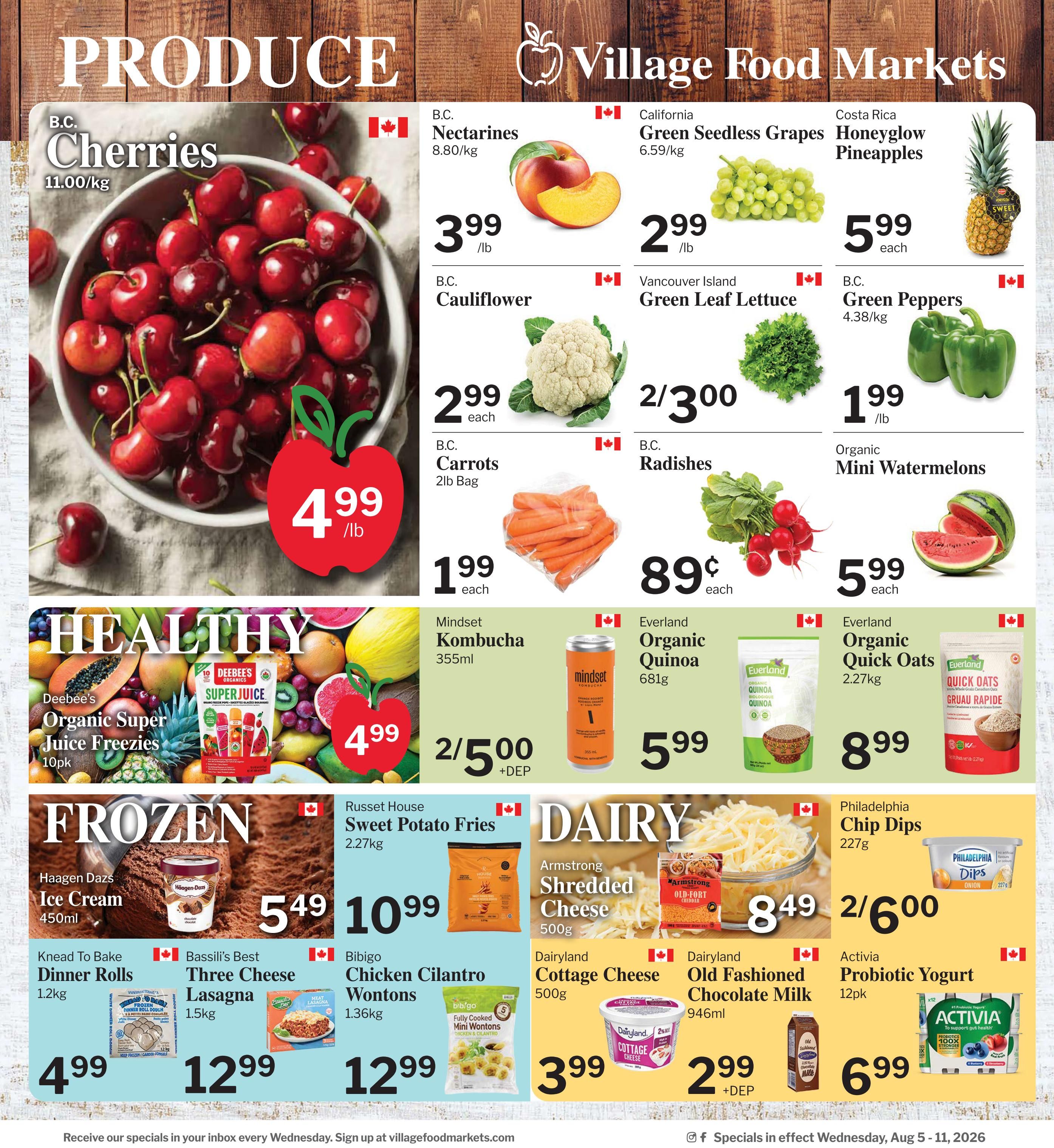 Village Food Markets Flyer August 5 to 11