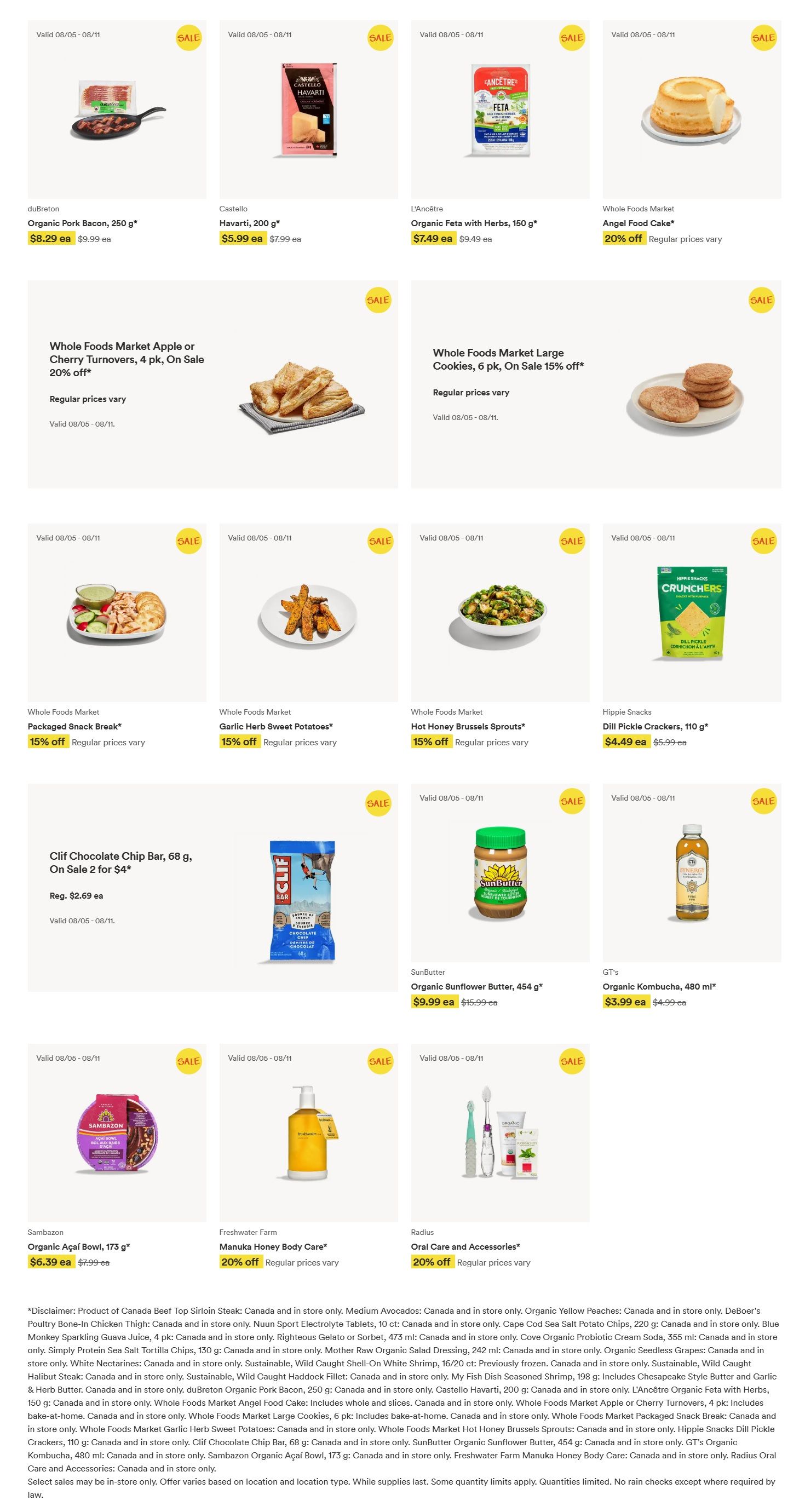 Whole Foods Market (ON) Flyer August 5 to 11