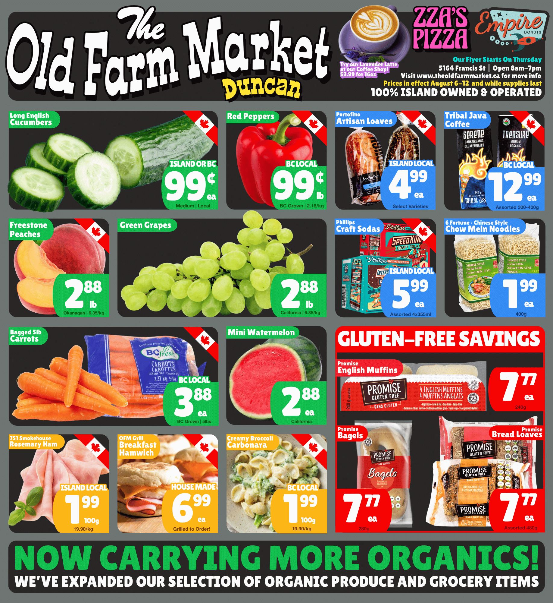 The Old Farm Market (Duncan) Flyer August 6 to 12