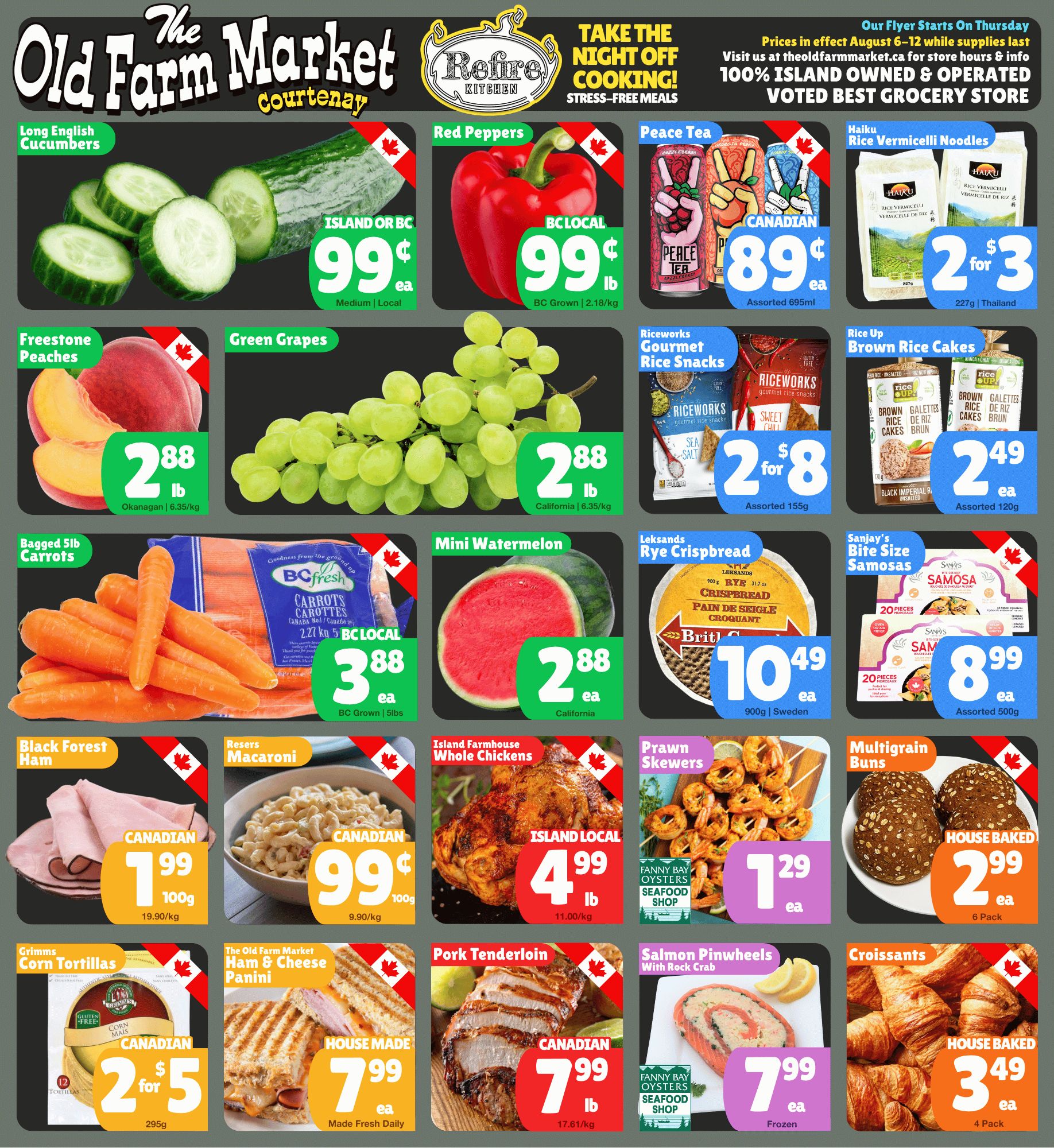 The Old Farm Market (Courtenay) Flyer August 6 to 12