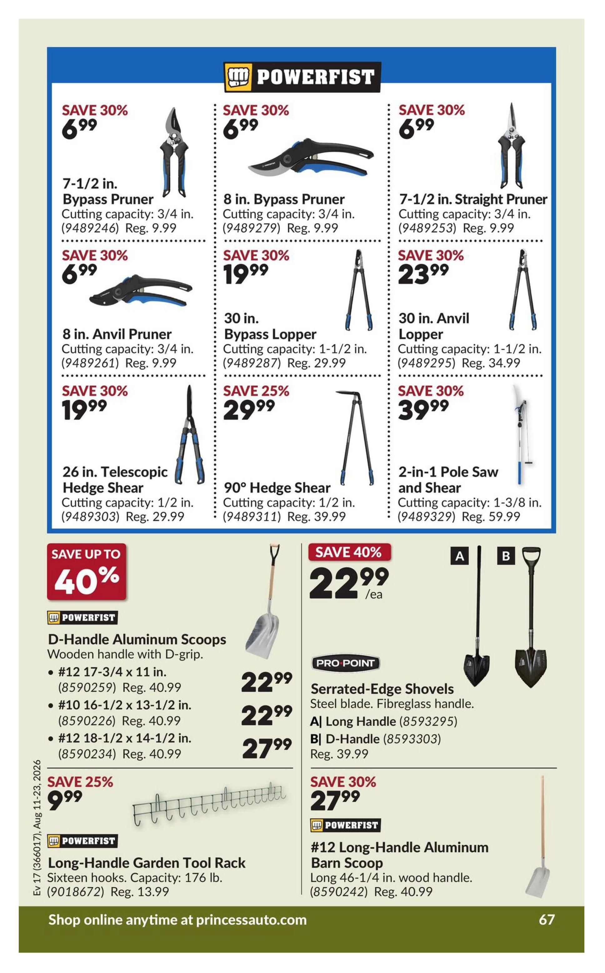 Princess Auto Flyer August 11 to 23