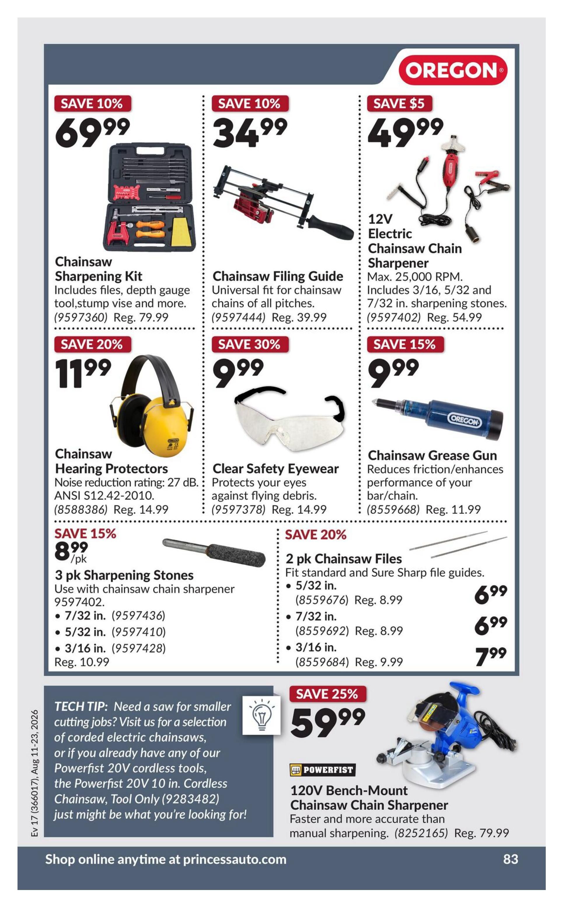Princess Auto Flyer August 11 to 23